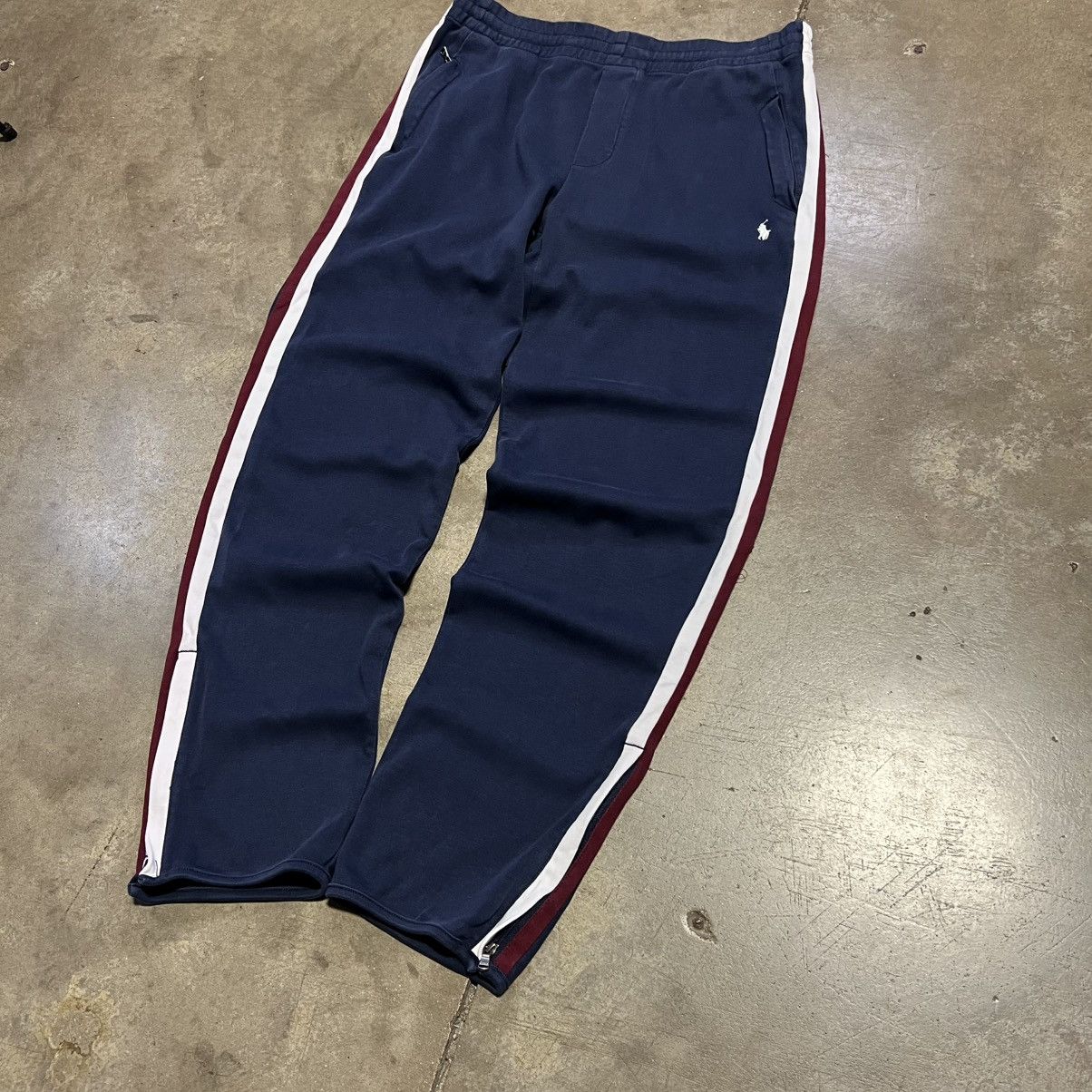 Polo Ralph Lauren × Vintage Polo Ralph Lauren Striped Jogger Sweatpants Mini Logo Drill Size US 30 / EU 46 - 2 Thumbnail