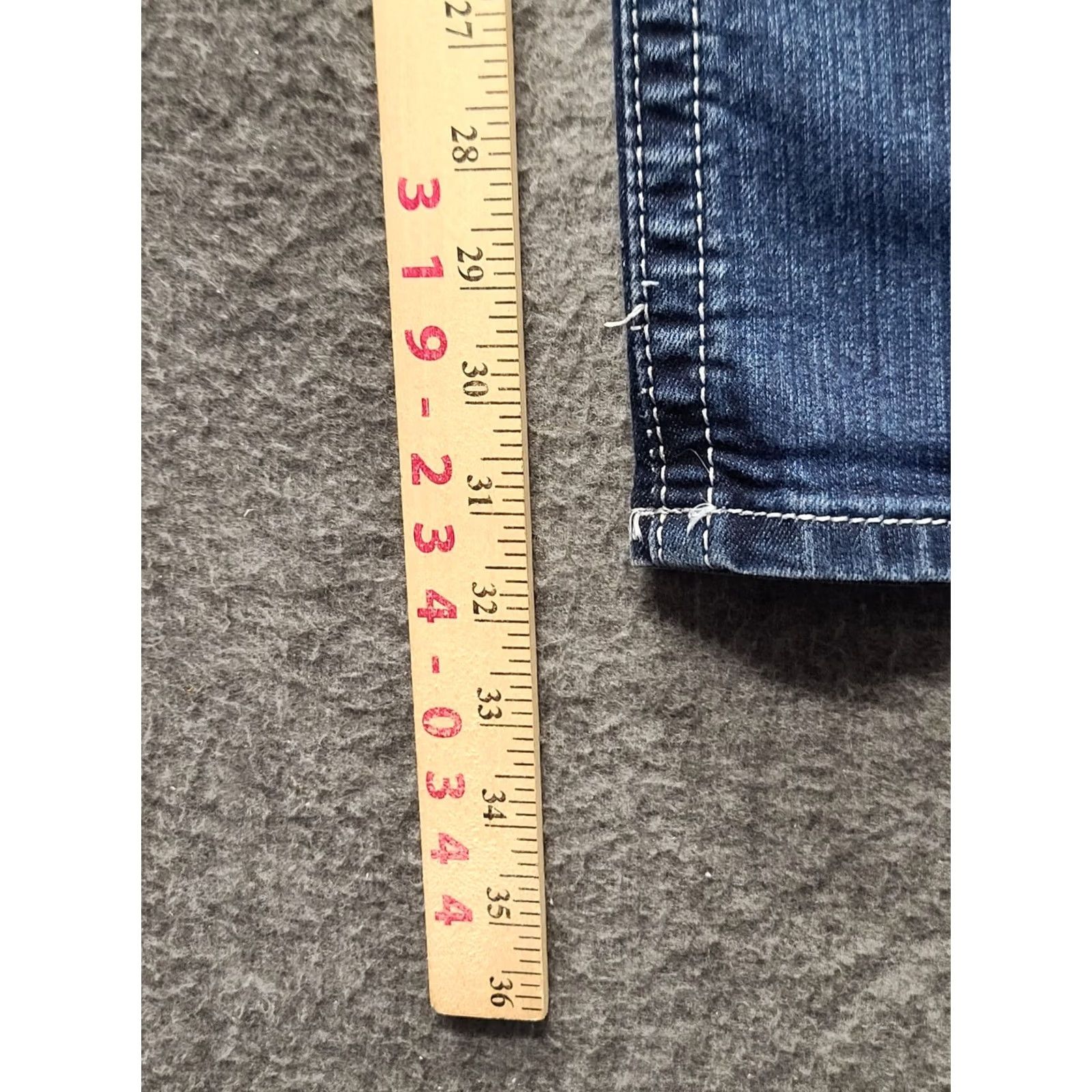 Miss Me Miss Me Jeans Womens 27x32 Regular Boot Mid Rise Distressed Stretch Denim Blue 5-Pocket Design Cowboy Western Y2K Mens? Size 27" / US 4 / IT 40 - 5 Thumbnail