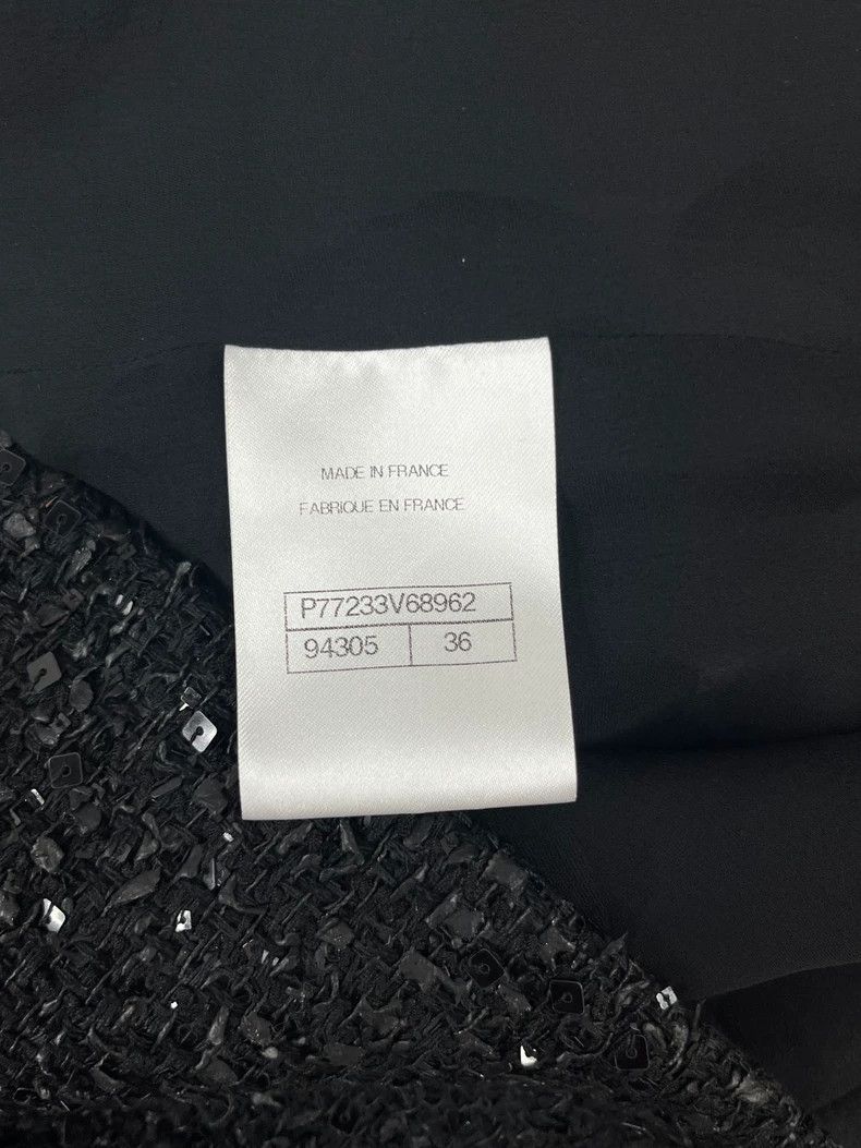 Chanel Chanel 24S black sequin twill tweed jacket Size XS / US 0-2 / IT 36-38 - 5 Thumbnail