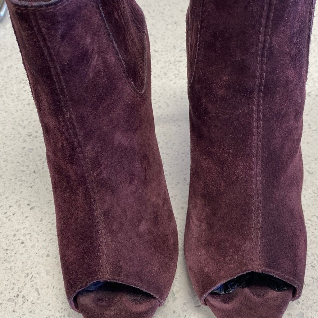Pedro Garcia Pedro Garcia Sybil Suede Peep Toe Ankle Booties Size 38 Size US 8 / IT 38 - 2 Thumbnail