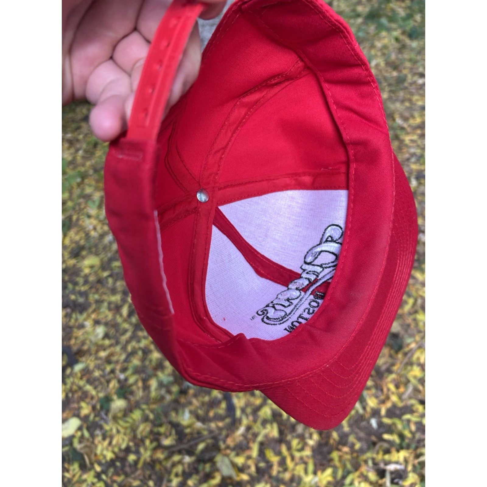 Vintage VINTAGE 90s Boston Snapback Hat Cap Cheers USA Made Red Men Adjustable Snapback Size ONE SIZE - 6 Thumbnail