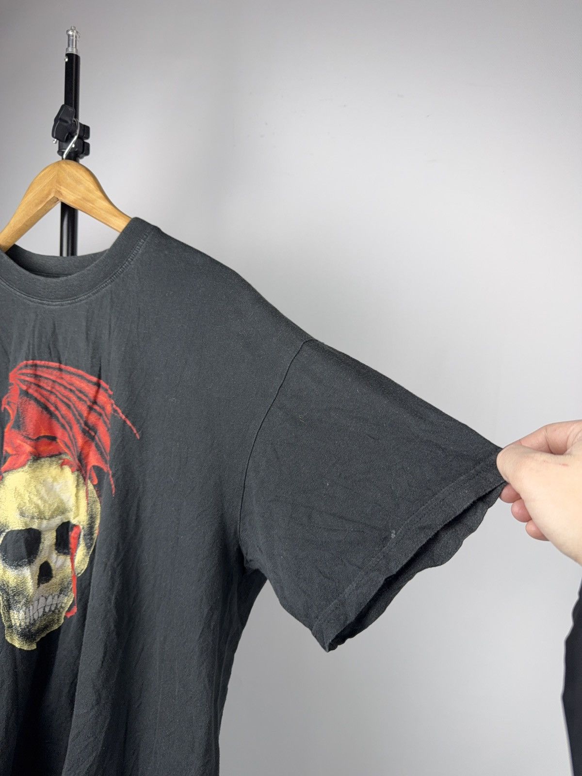Japanese Brand ☠️90s Gothic Hewlin Dark Fantasy Skull Dragon Graphic Tee XL Size US XL / EU 56 / 4 - 9 Thumbnail