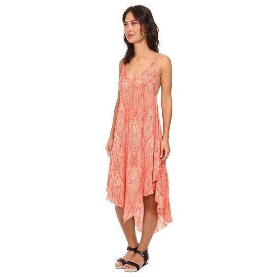 Free People NWOT Free People Peach Asymmetrical Slip Dress | Coastal Cow Size S / US 4 / IT 40 - 13 Thumbnail