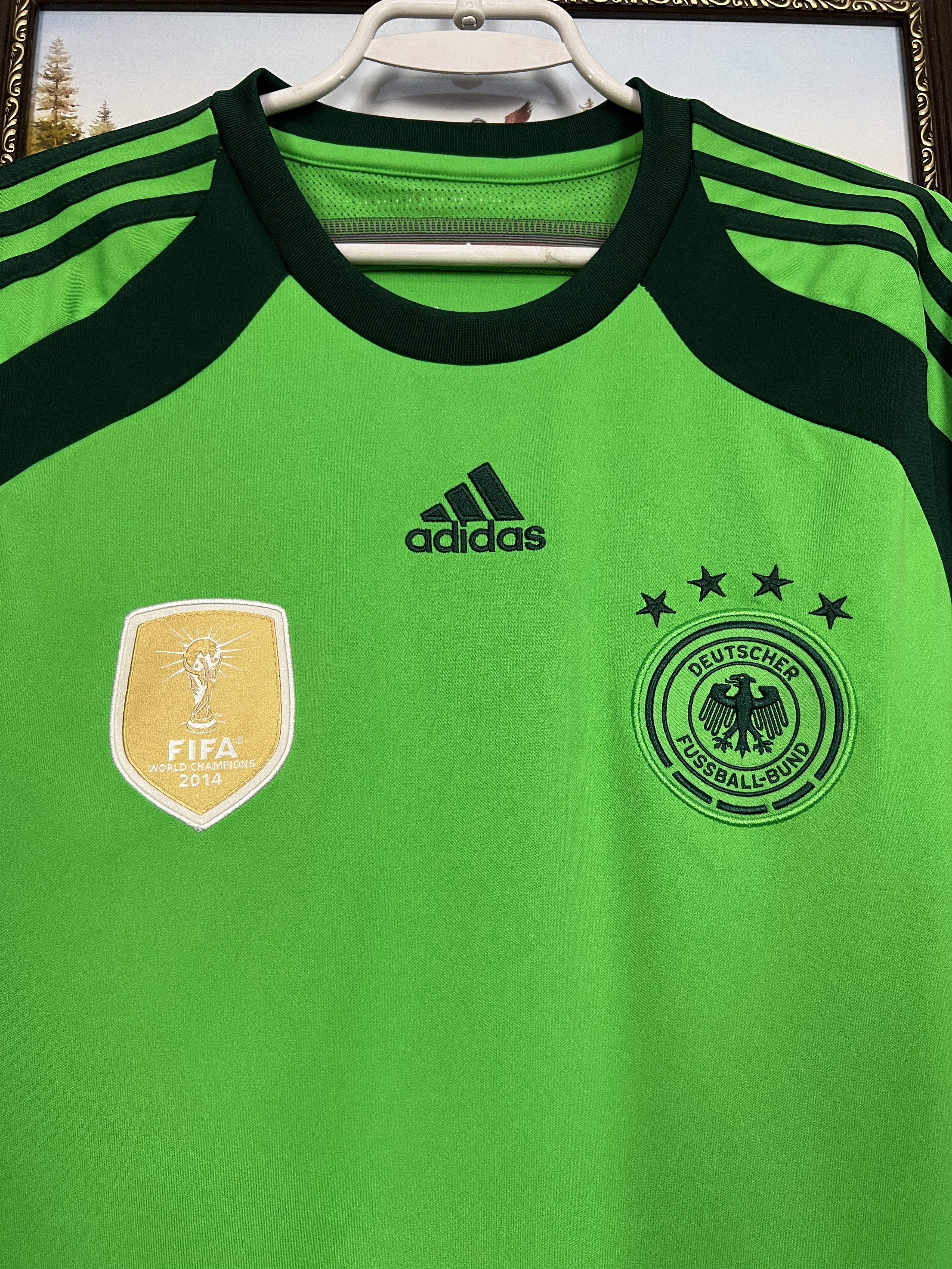 Adidas Germany Goalkeeper football shirt 2013 Soccer Jersey Trikot Size US M / EU 48-50 / 2 - 3 Thumbnail