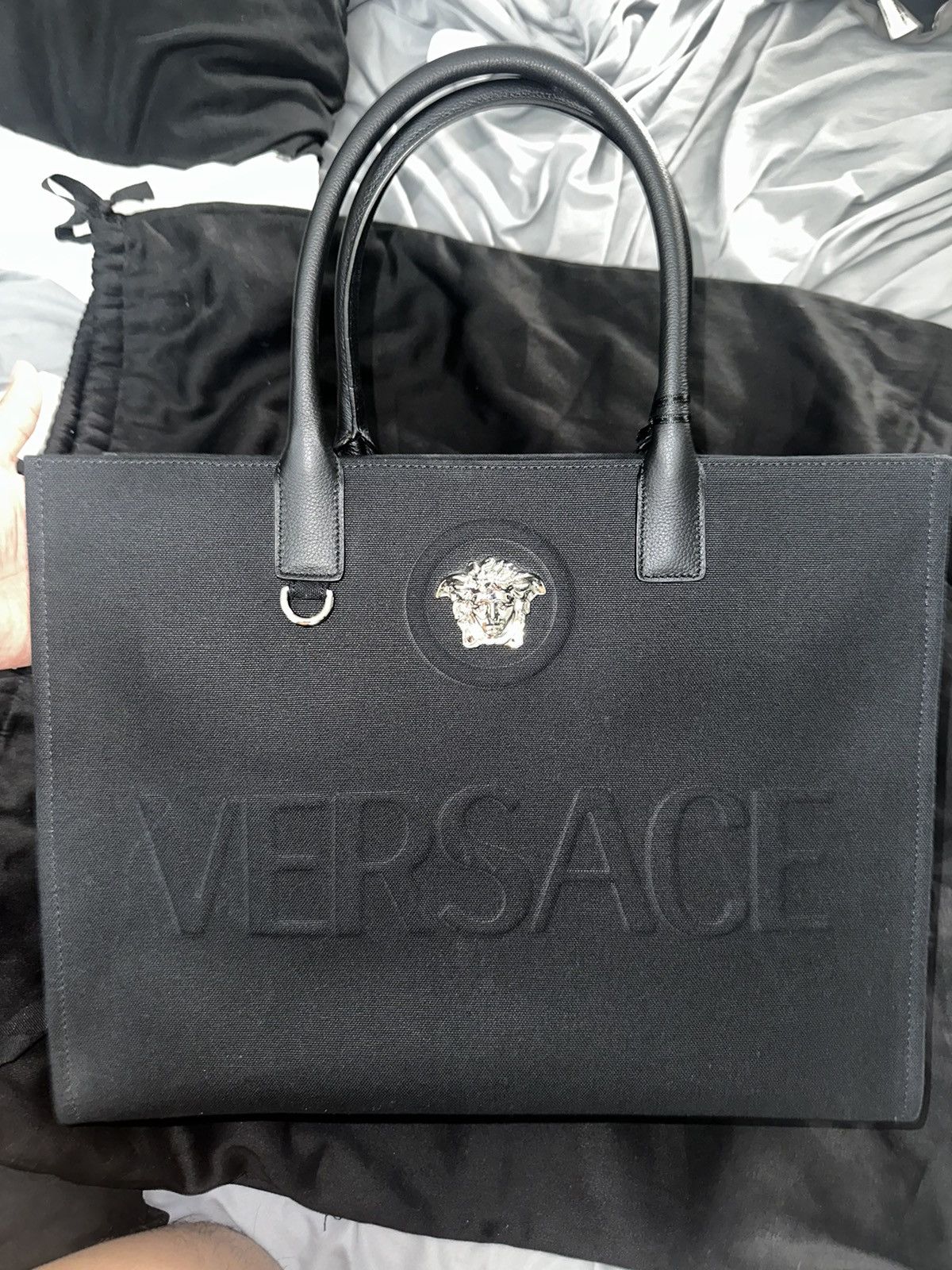 Versace Tote Fabric+Calf Leather Size ONE SIZE - 4 Thumbnail