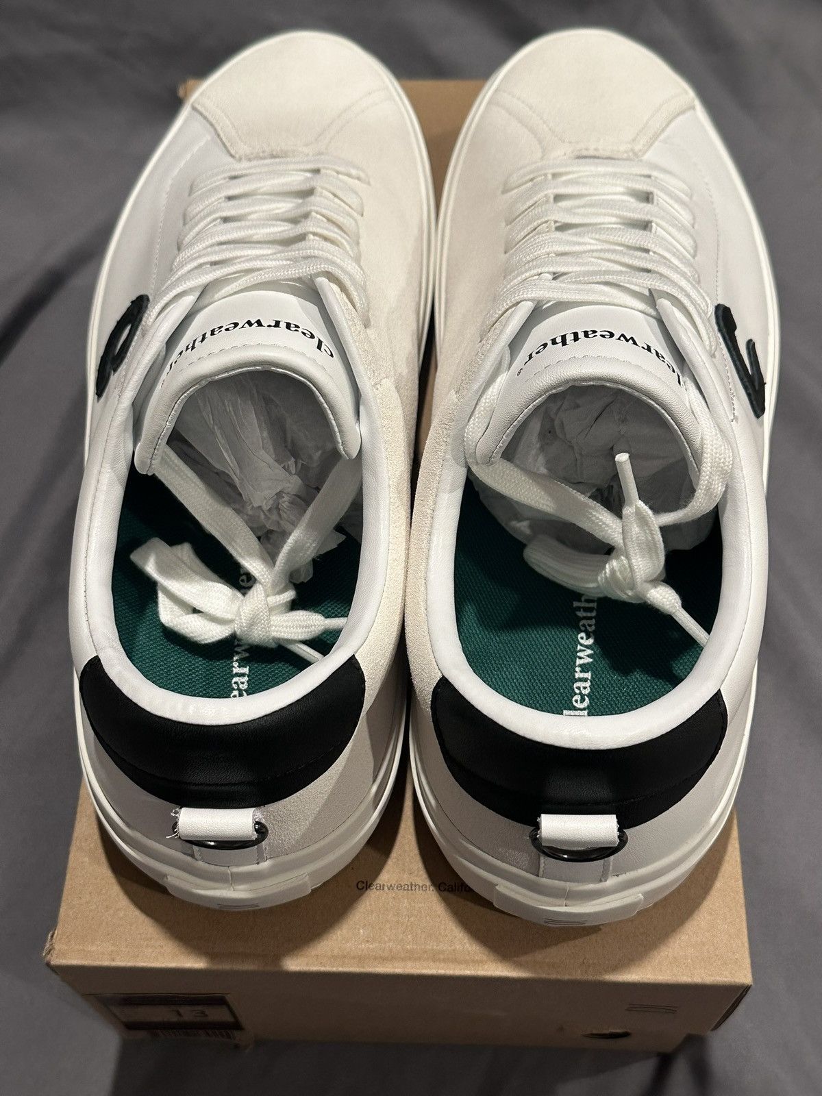 ClearWeather Clearweather Continental White Leather Sneakers size 13 Size US 13 / EU 46 - 3 Thumbnail
