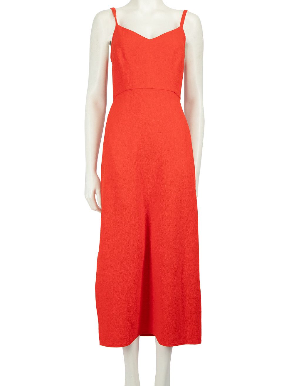 image of Rachel Comey Red V Neckline Midi Dress, Women's (Size Small)