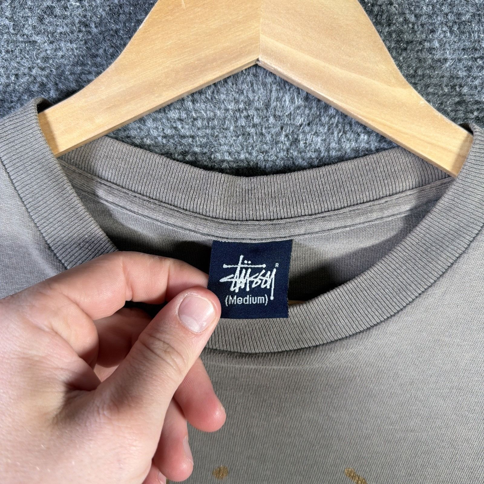 Stussy Vintage Stussy Shirt Mens Medium Gray 90s International Surf Size US M / EU 48-50 / 2 - 5 Thumbnail