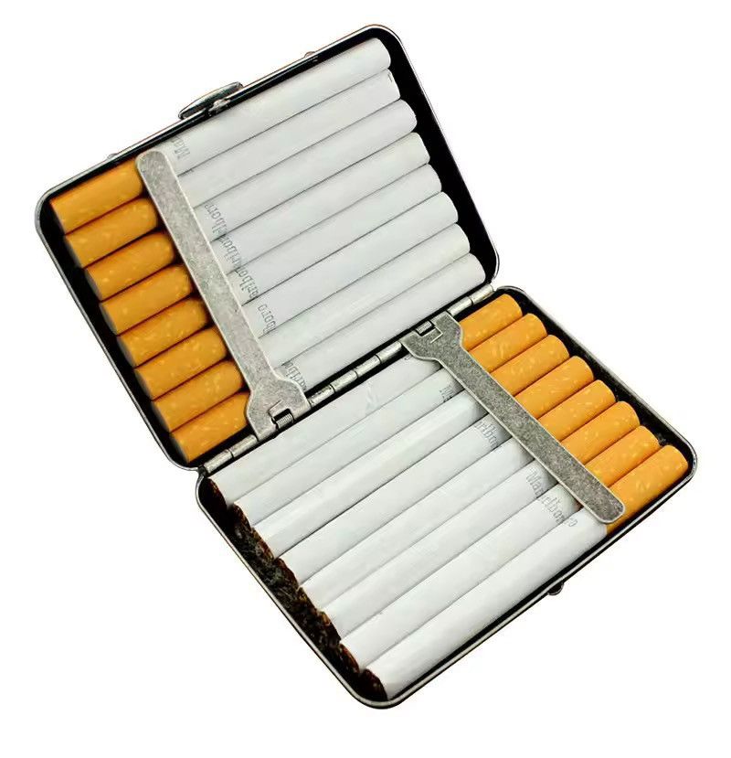 Jewelry Retro Brass US NAVY Pattern Cigarette Case Size ONE SIZE - 6 Thumbnail