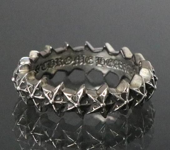 chrome-hearts-chrome-hearts-star-band-ring-size-10-grailed