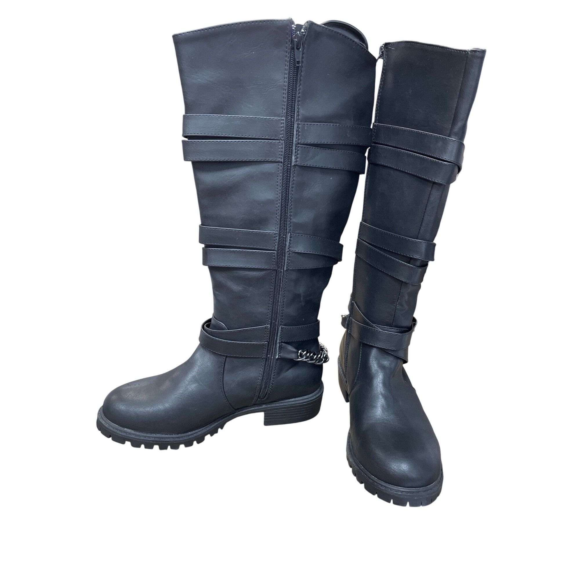 Torrid Torrid Womans Black Non Leather Below Knee Riding Boots SKU Size US 9 / IT 39 - 2 Thumbnail