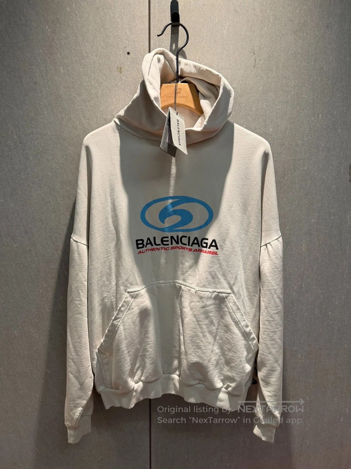 Balenciaga Balenciaga Surfer Cracked Hoodie Round | Grailed