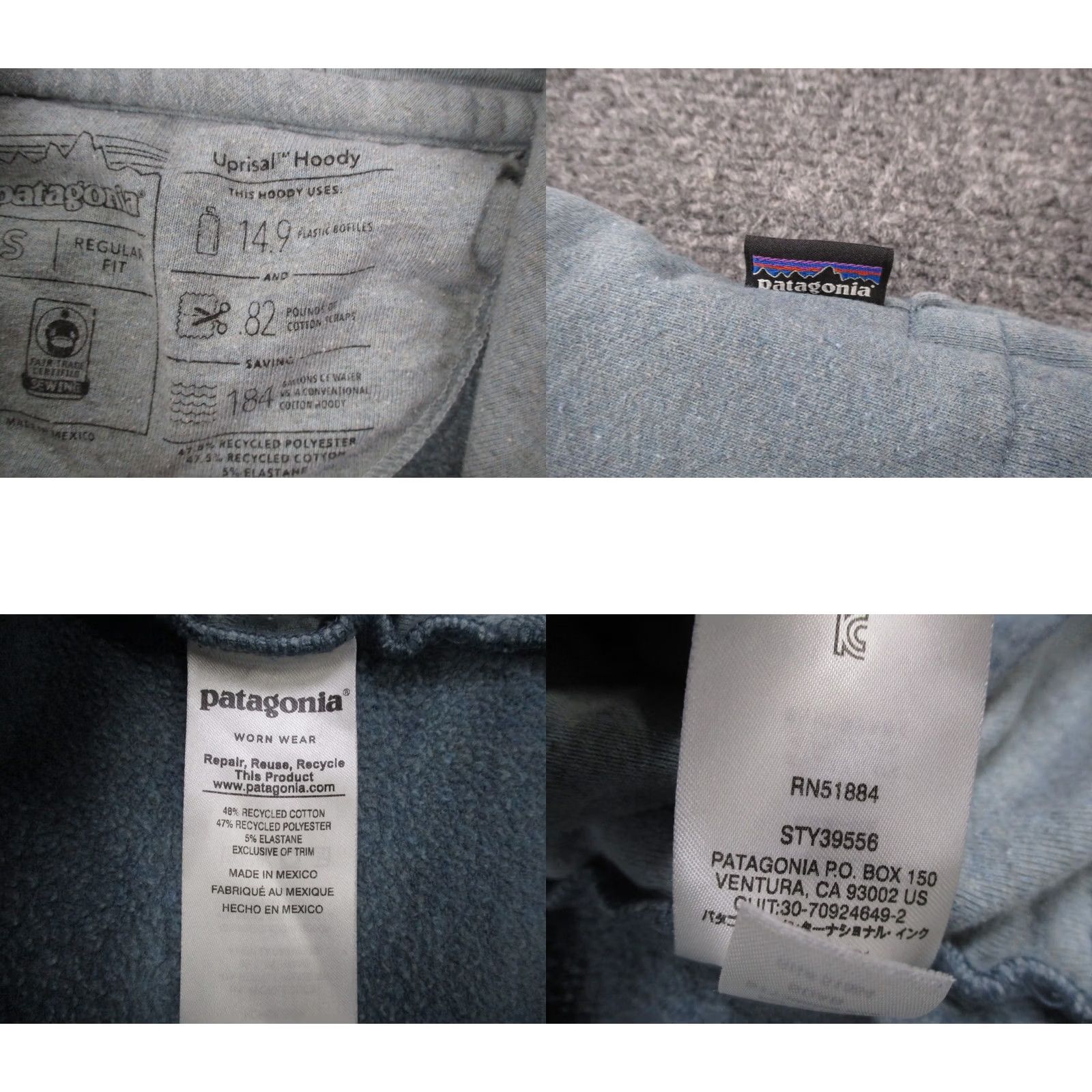 Patagonia Patagonia Hoodie Womens S Gray Uprisal Bear Camping Active Jacket Hiking 39556 Size S / US 4 / IT 40 - 8 Thumbnail
