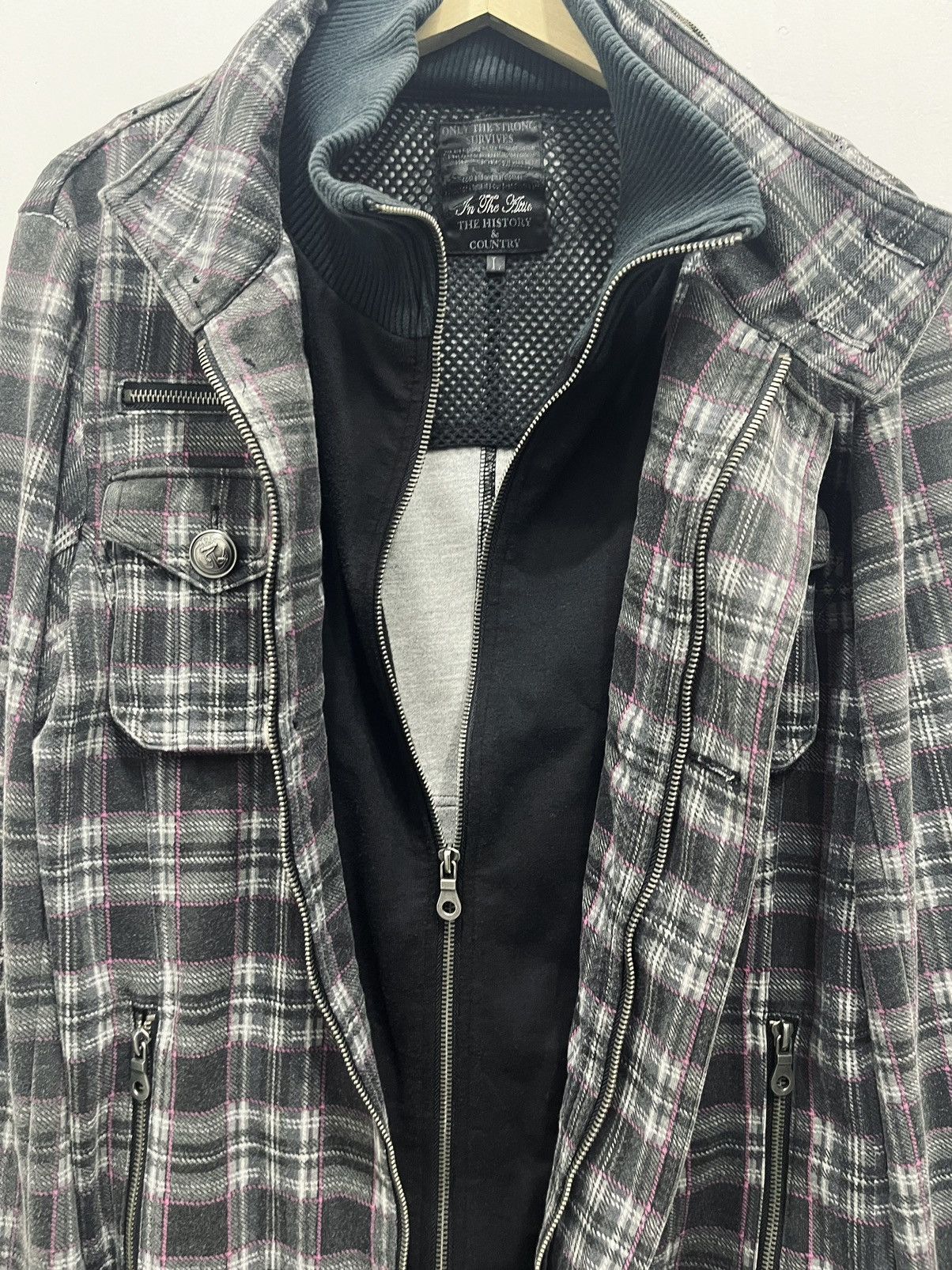 In The Attic In The Attic Seditionaries Tartan Multi Pocket Wool Jacket Size US L / EU 52-54 / 3 - 3 Thumbnail