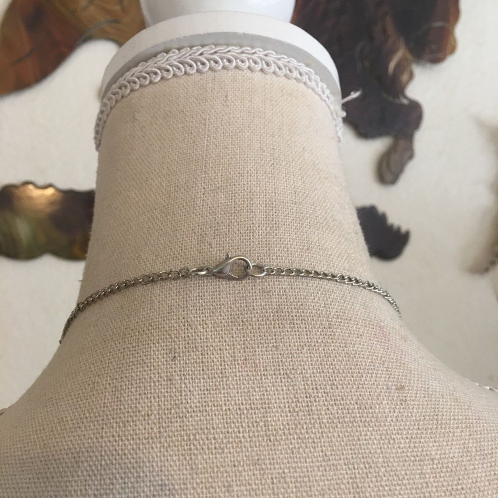 Jewelry Silver tone v shape tassel chain necklace Size ONE SIZE - 5 Thumbnail