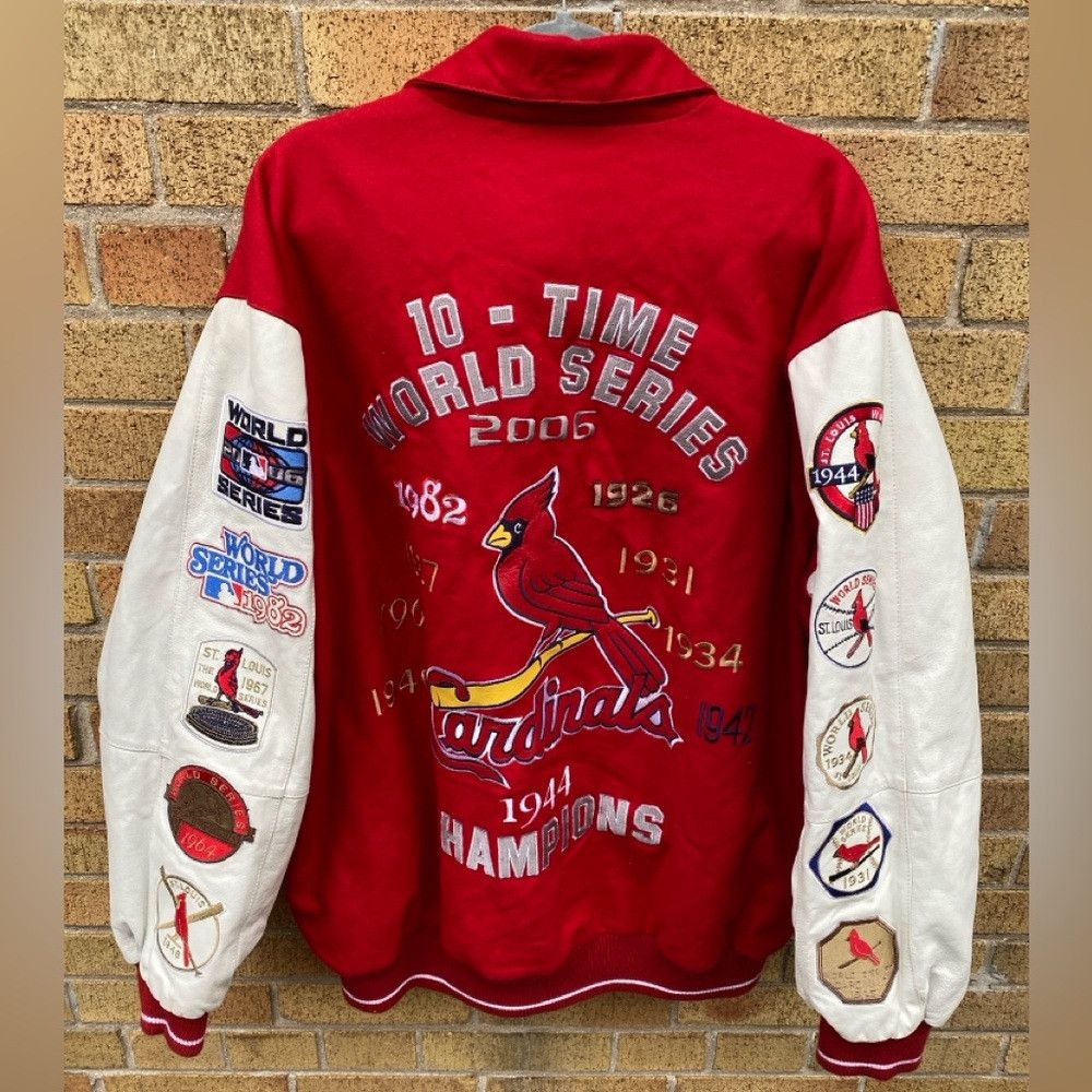 MLB RARE 2006 Embroidered St Louis Cardinals MLB Leather Wool J Size US XXL / EU 58 / 5 - 1 Thumbnail