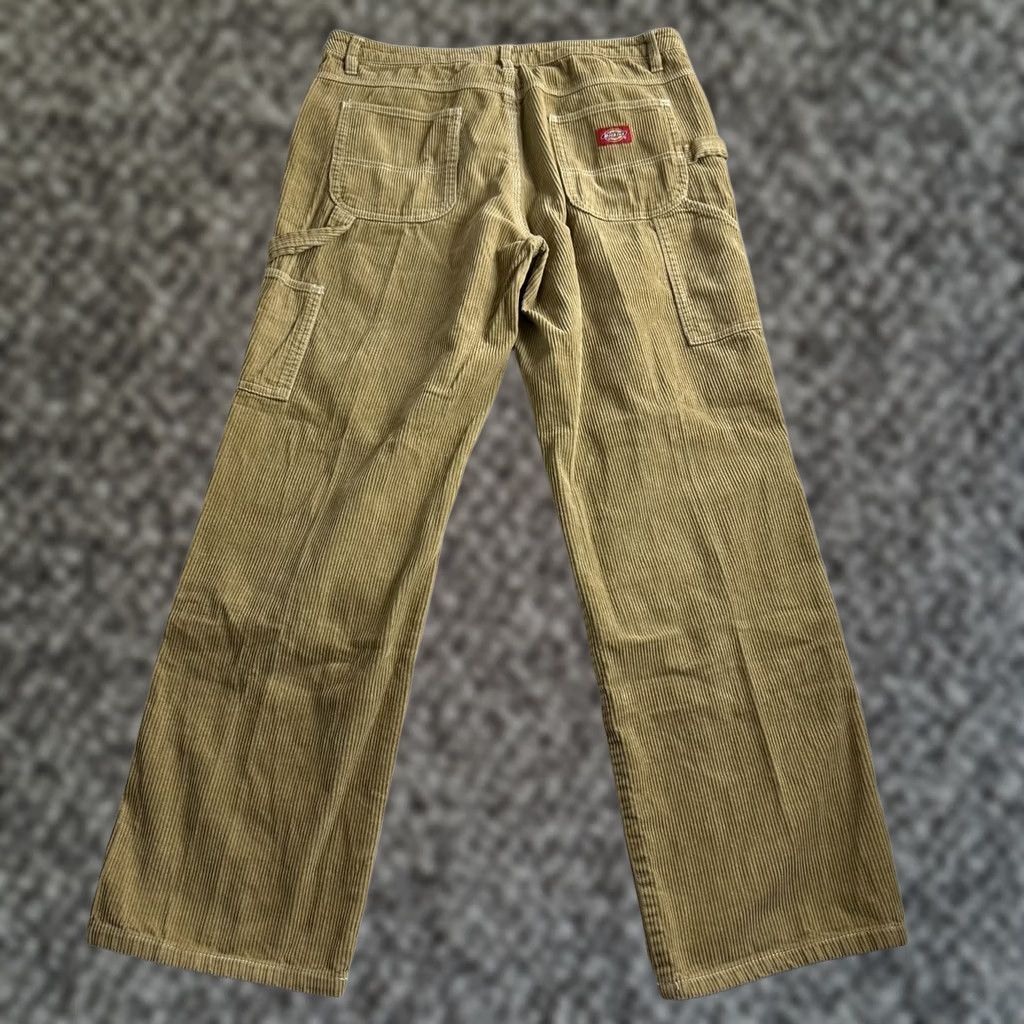 Dickies Dickies Juniors Carpenter Relaxed Corduroy Khaki Pants Size 11x30 Casual Brown Pants Women Size 32" / US 10 / IT 46 - 1 Thumbnail