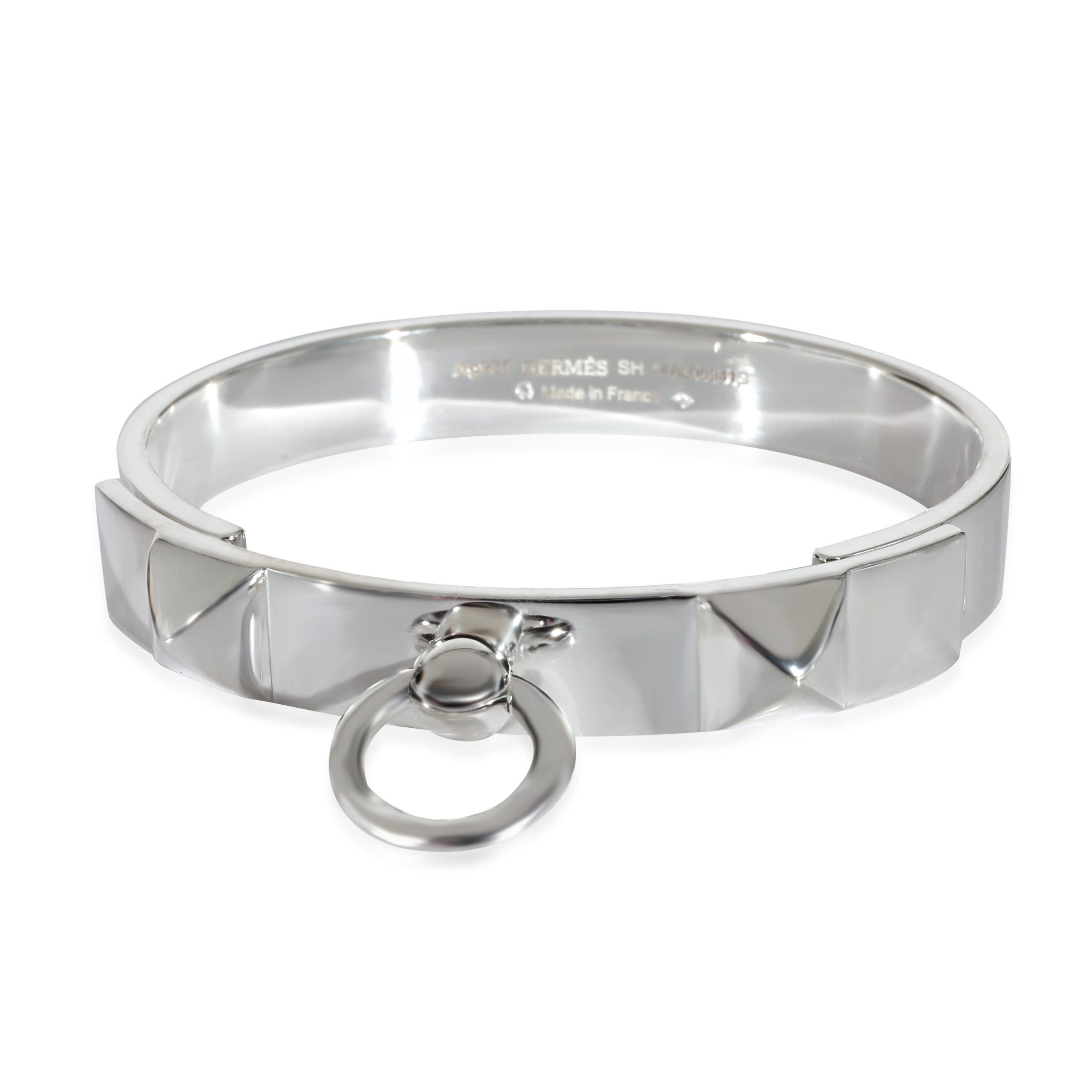 image of Hermes Collier De Chien Bracelet In Sterling Silver, Women's