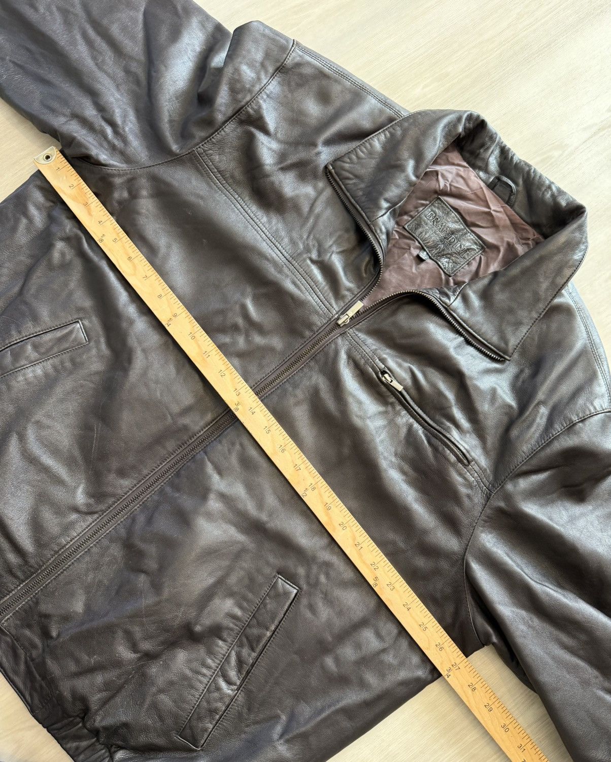 Brandini Vintage Brandini Leather Bomber Flight Jacket Sz XL Size US XL / EU 56 / 4 - 11 Thumbnail