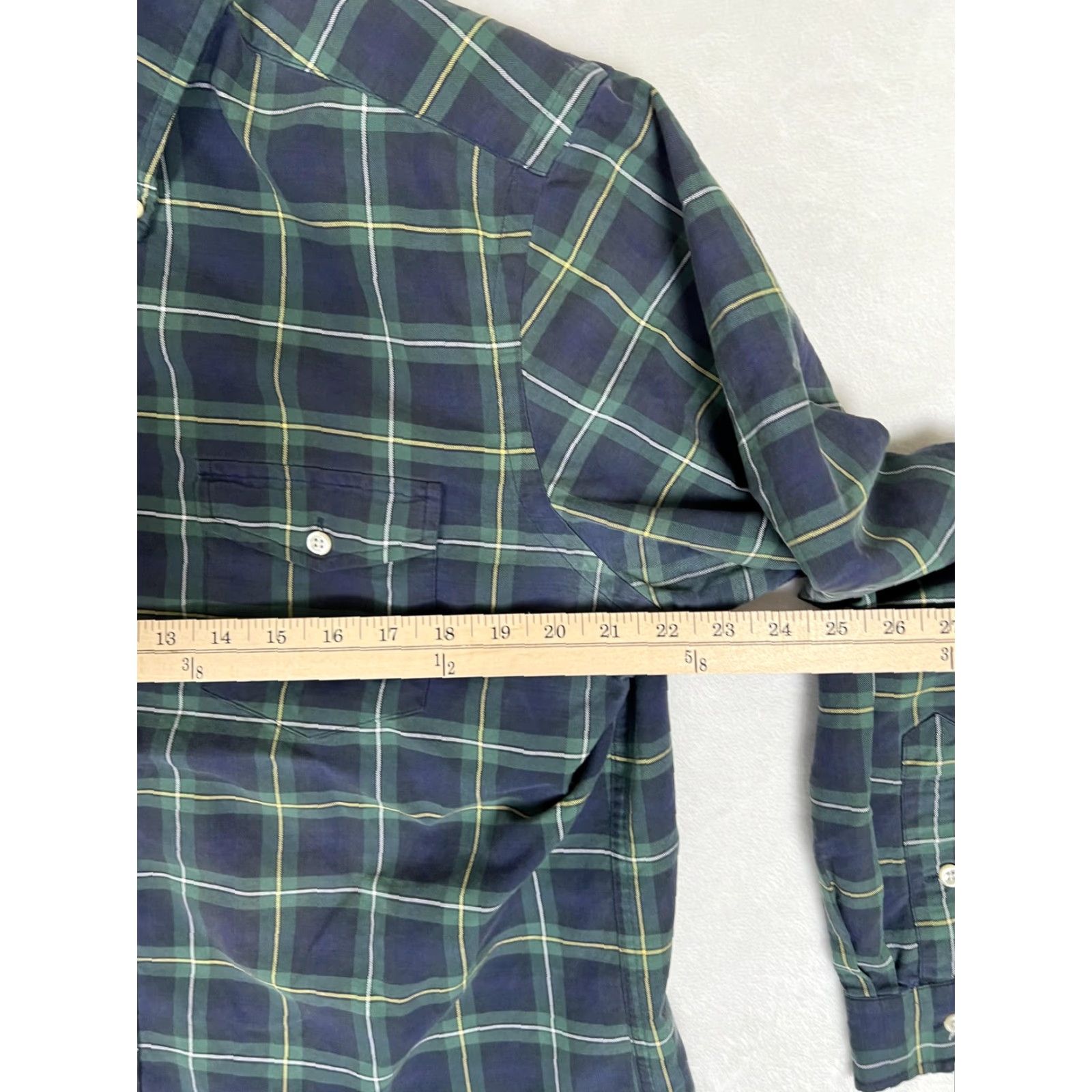 Ralph Lauren Ralph Lauren Shirt Mens Large Green Navy Tartan Plaid Button Down Long Sleeve Size US L / EU 52-54 / 3 - 7 Thumbnail