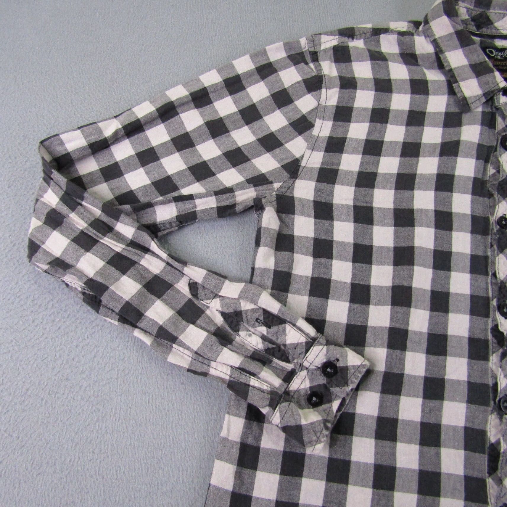 O'Neill VINTAGE O'Neill Flannel Shirt Mens Medium Gray White Plaid Button-Up Maverick Series Casual Outdoor Size US M / EU 48-50 / 2 - 3 Thumbnail