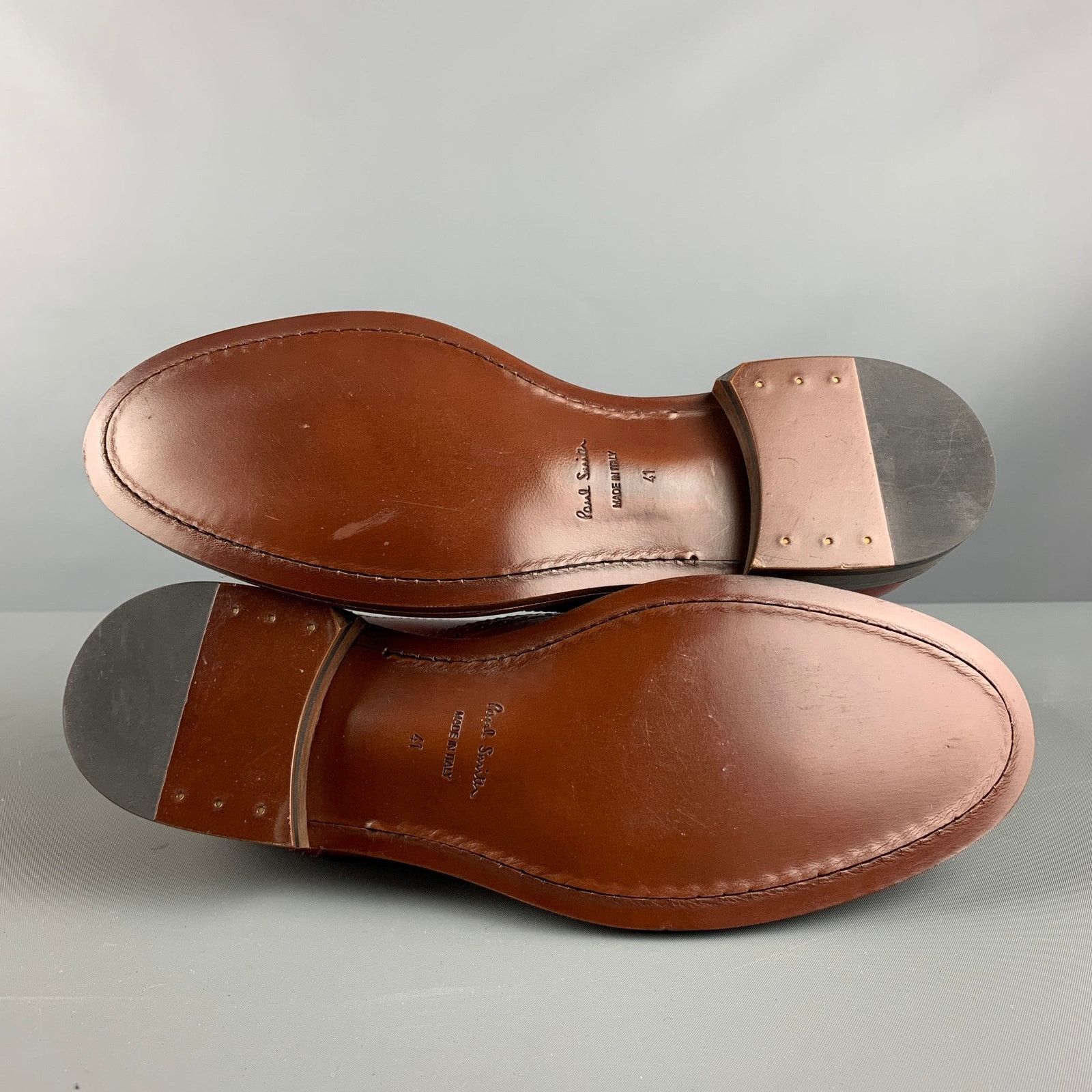Paul Smith PAUL SMITH BSrick Perforated Leather Wingtip Lace Up Shoes Size US 8 / EU 41 - 6 Thumbnail