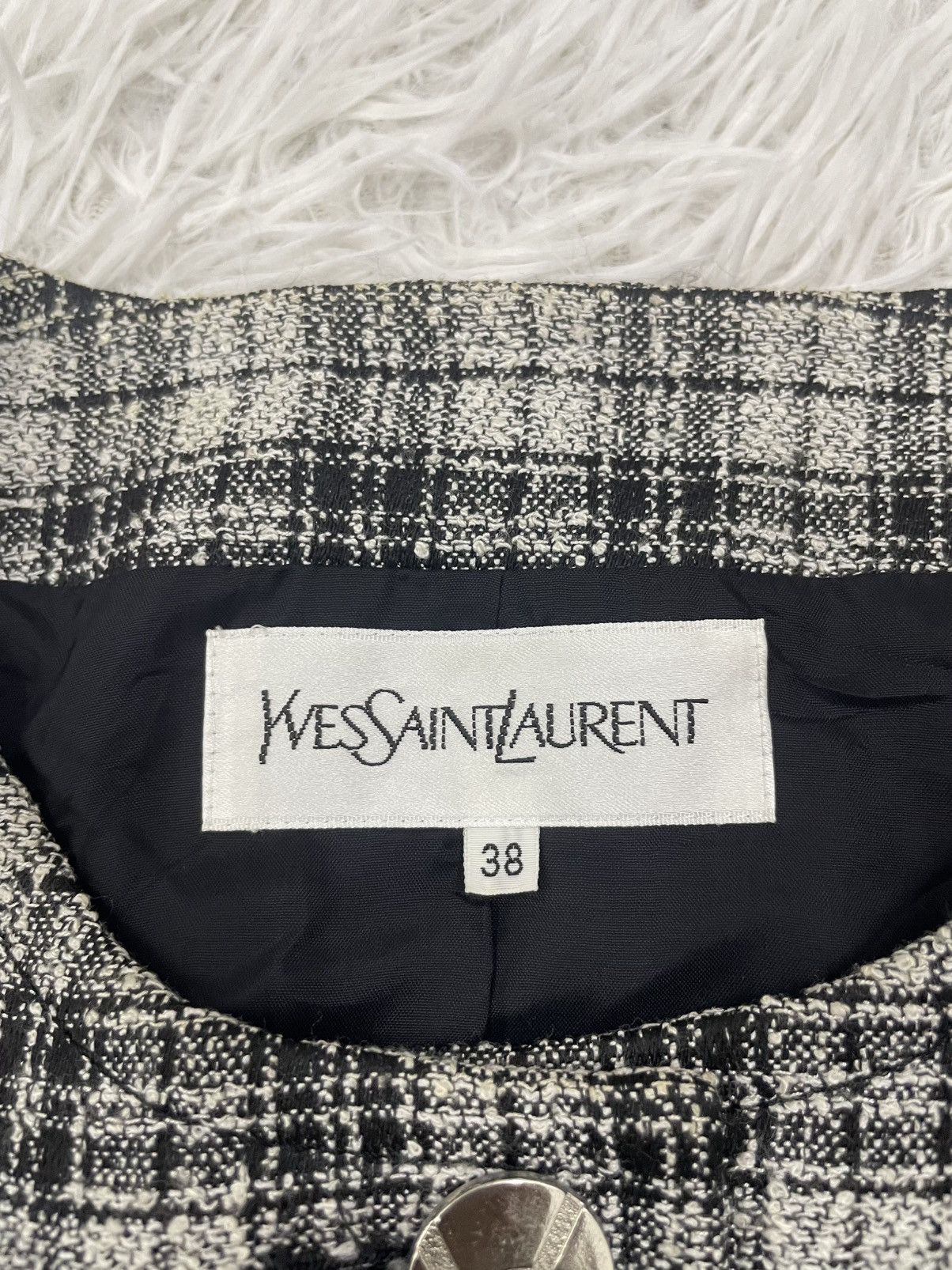 Yves Saint Laurent Checkered YSL Yves Saint Laurent Jacket Made in Japan Size XS / US 0-2 / IT 36-38 - 11 Thumbnail