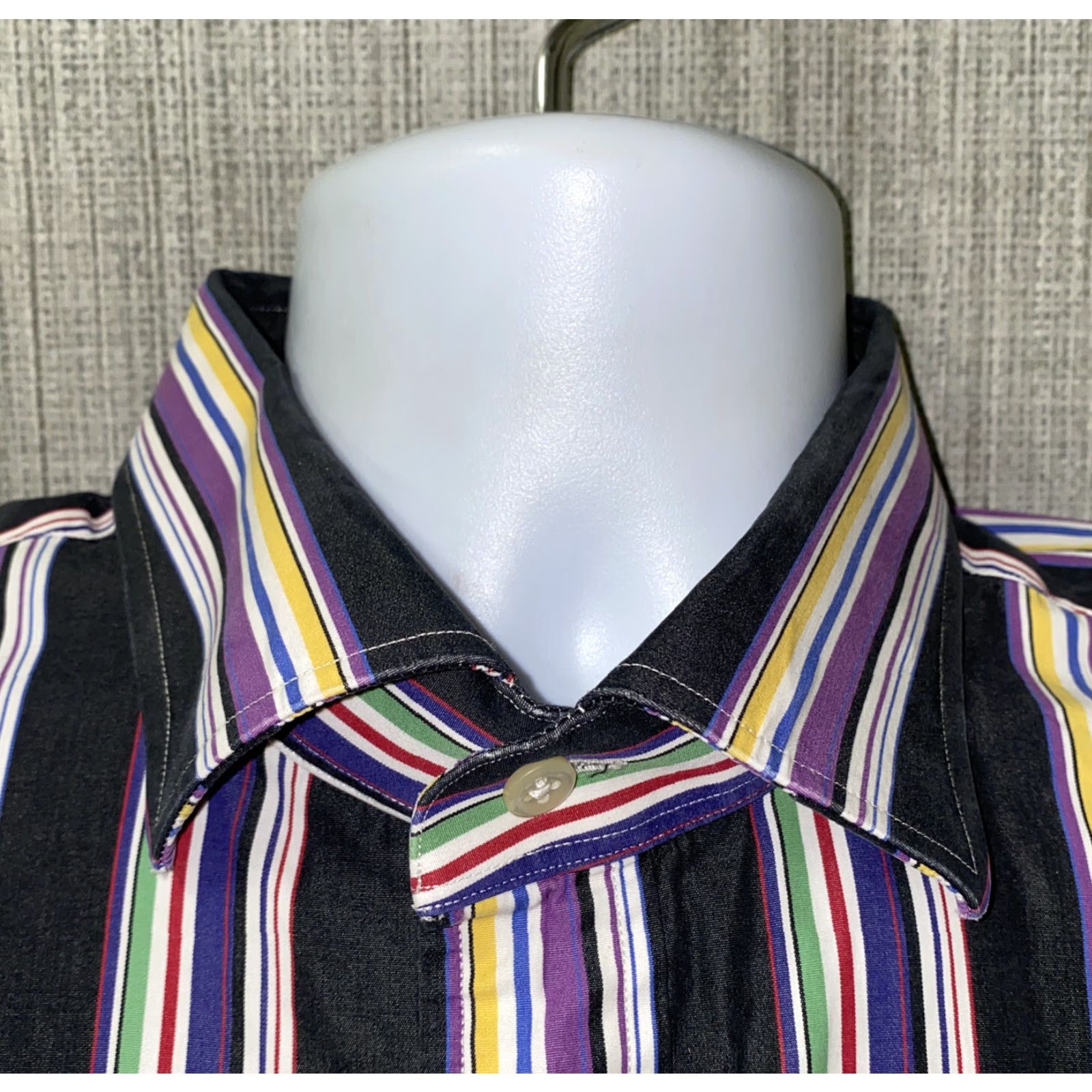 Polo Ralph Lauren Polo Ralph Lauren Regent Shirt Mens XL Multicolor Striped Long Sleeve Button-Up Cotton Collared Regular Fit Size US XL / EU 56 / 4 - 3 Thumbnail