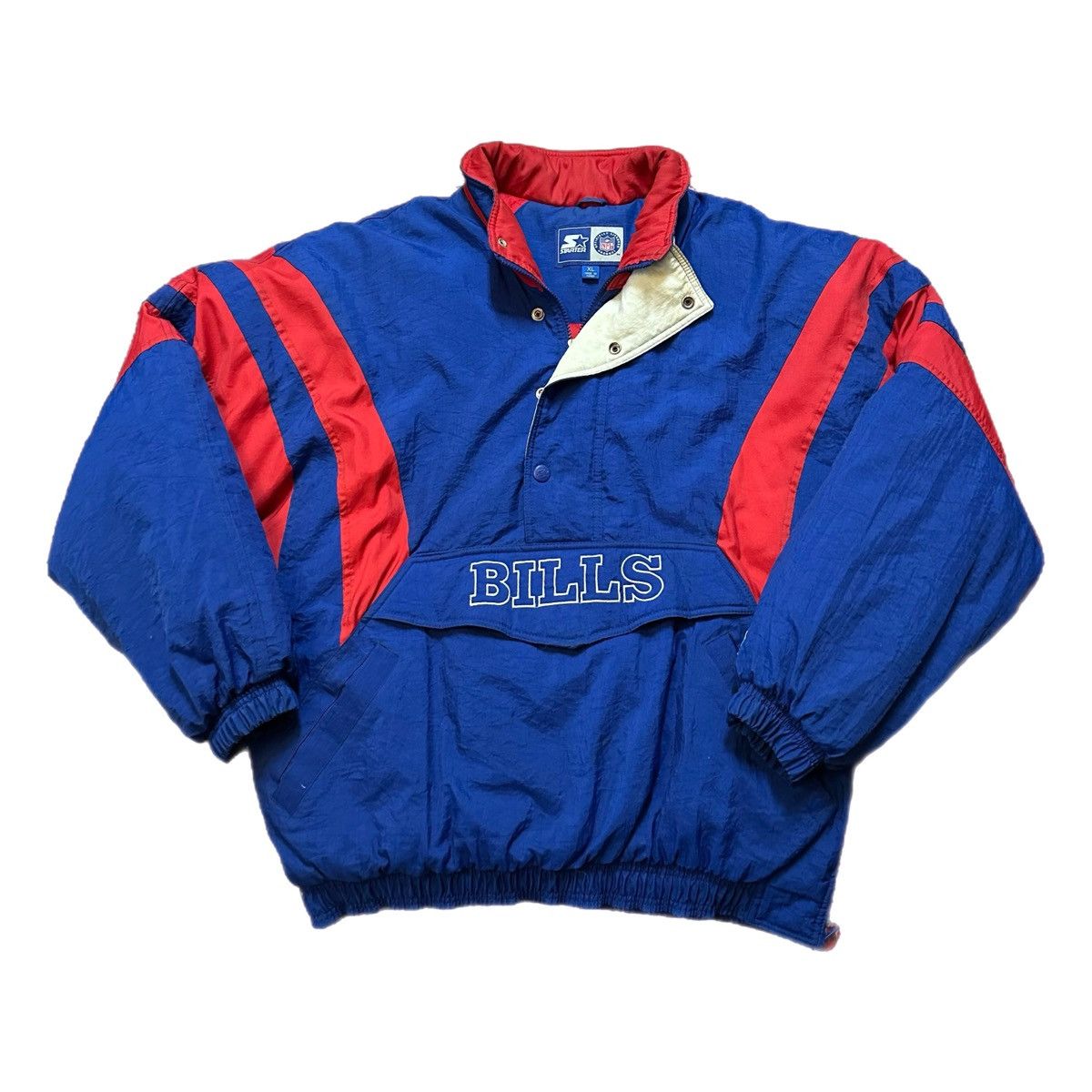 image of Nfl x Starter Vintage Buffalo Bills Pullover Starter Jacket in Blue, Men's (Size XL)