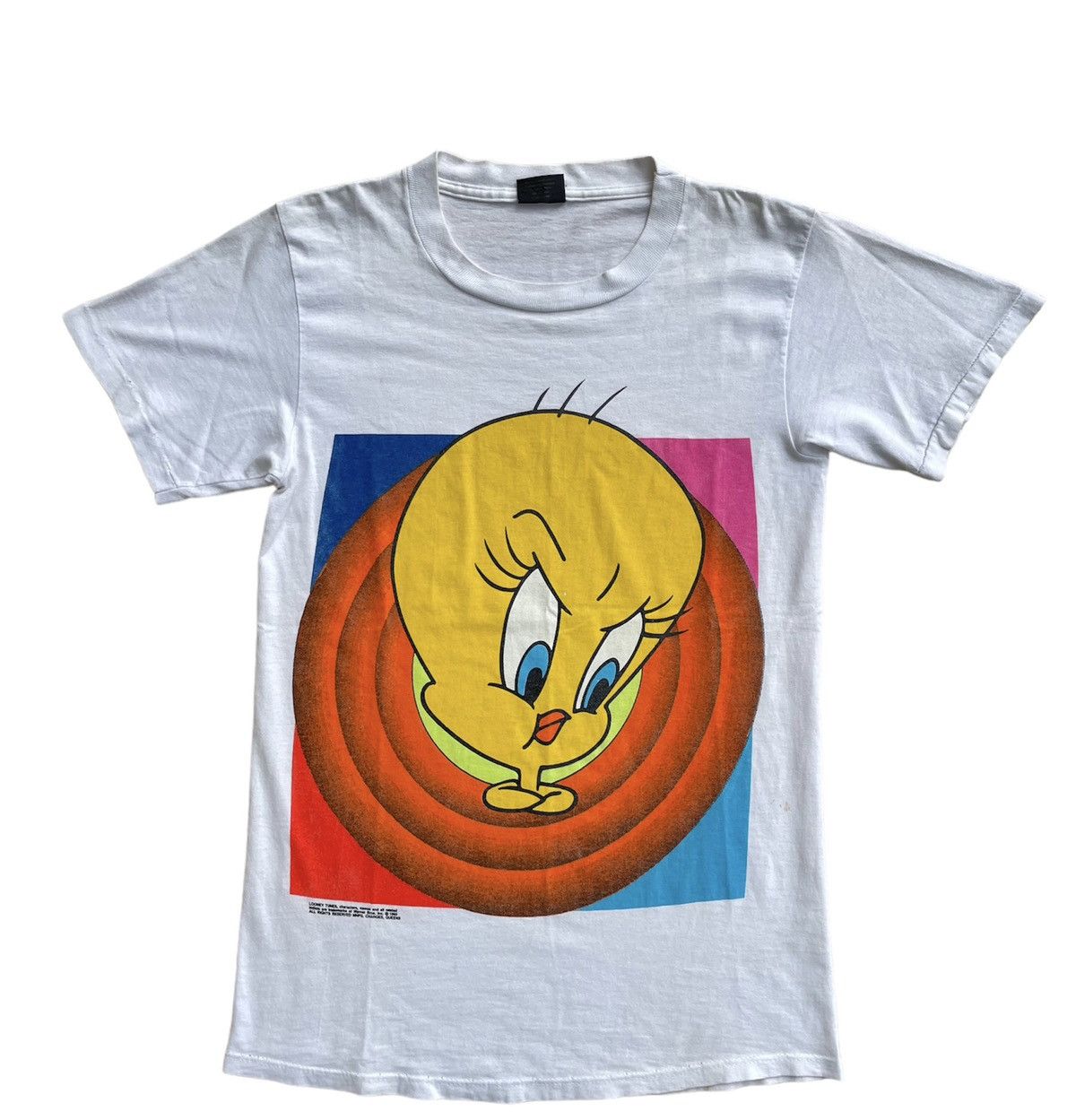 image of Cartoon Network x Vintage 90's Tweety Tshirt in White, Men's (Size Medium)