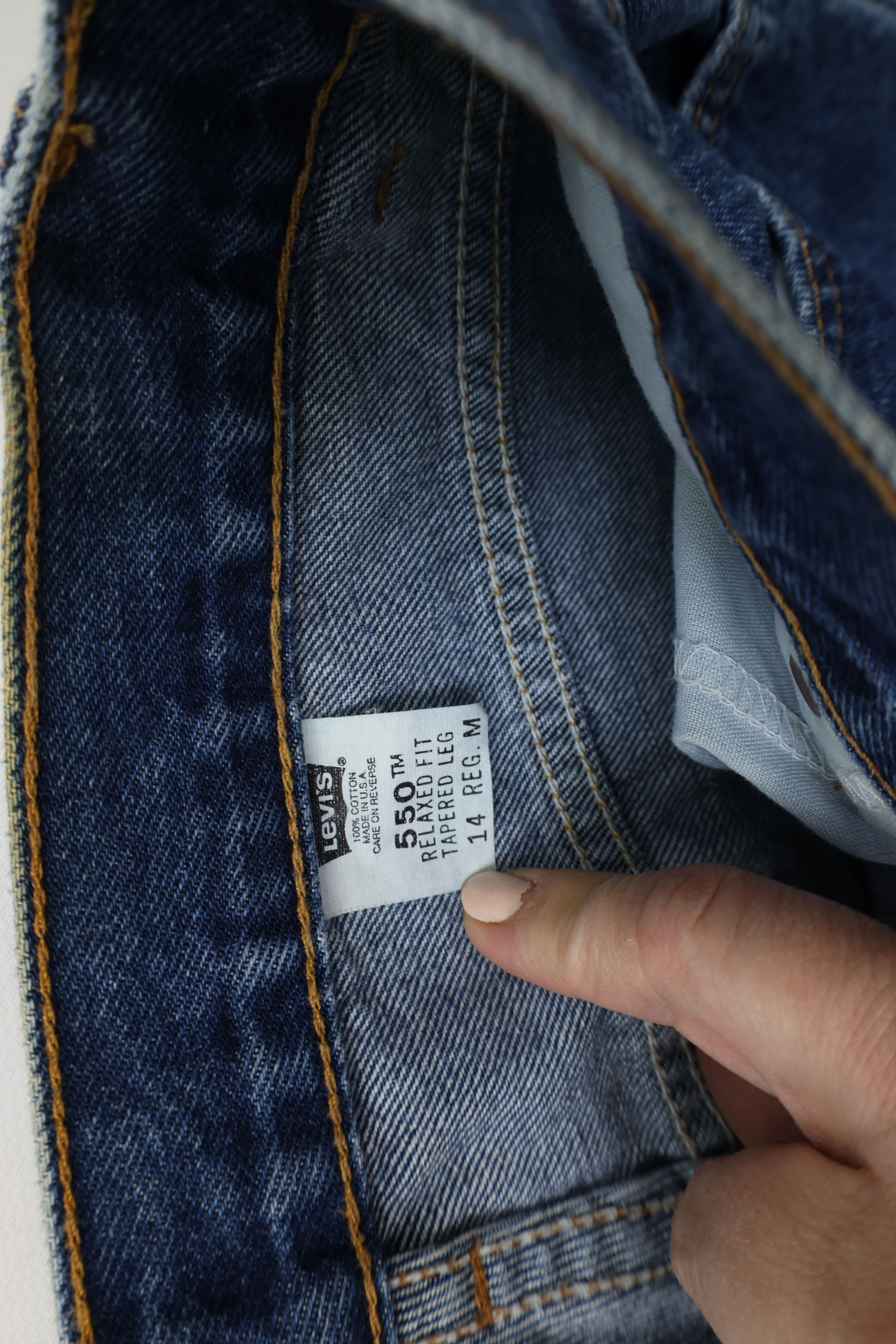 Levi's × Vintage Vintage 90s Levis 550 Relaxed Tapered Leg Denim Jeans USA Size 36" / US 14 / IT 50 - 7 Thumbnail
