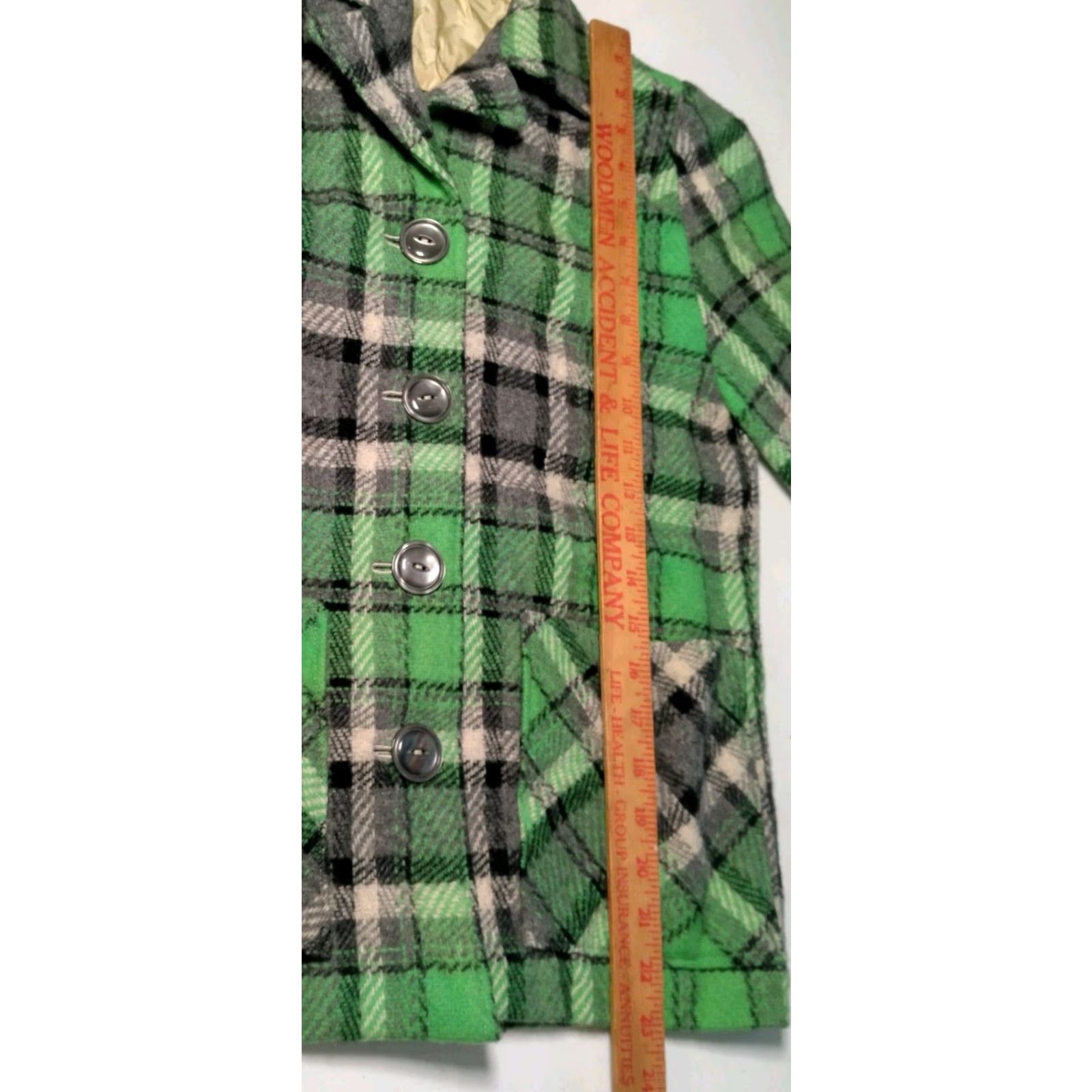 Vintage VINTAGE Womens Coat Shirt Jacket Wool blend Green Black Plaid 1950s 1960s Small SS Women Shirt Jacket Wool blend Green Black Plaid 1950s 1960s Size S / US 4 / IT 40 - 4 Thumbnail