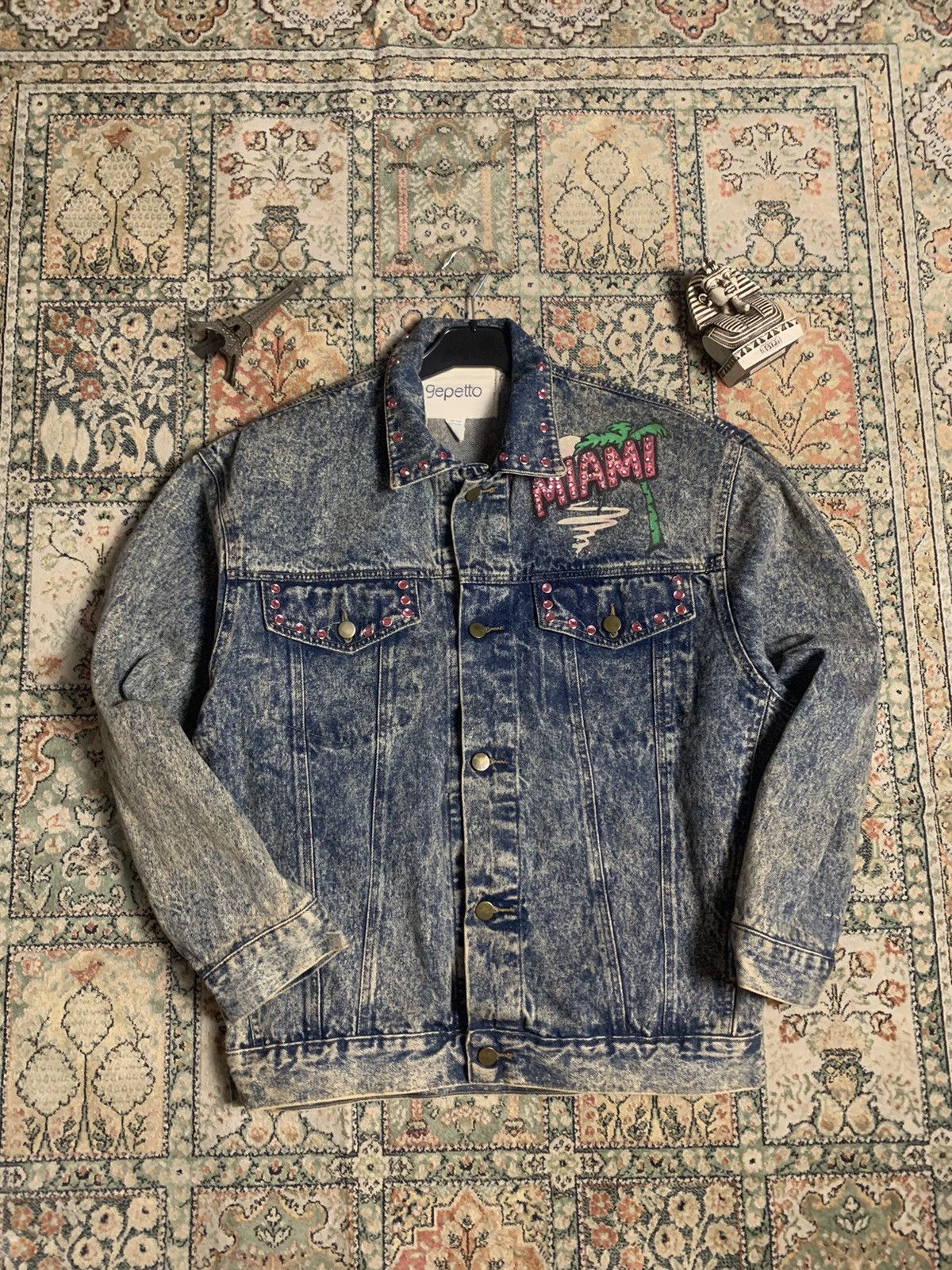 Other × Vintage Vintage “Hand Made” Denim Jeans Gepetto “Miami” jacket Size US M / EU 48-50 / 2 - 1 Thumbnail