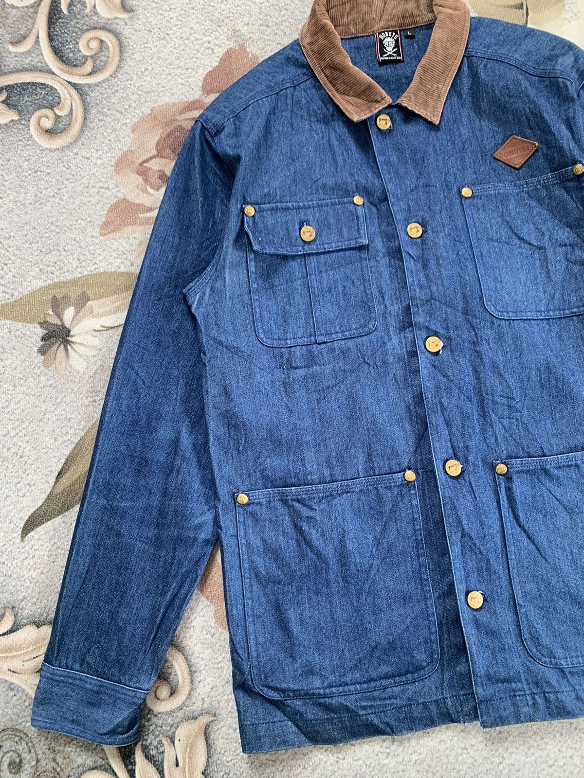 Japanese Brand Donuts 45 Buttons HANDMADE Denim Jacket Size US L / EU 52-54 / 3 - 4 Thumbnail