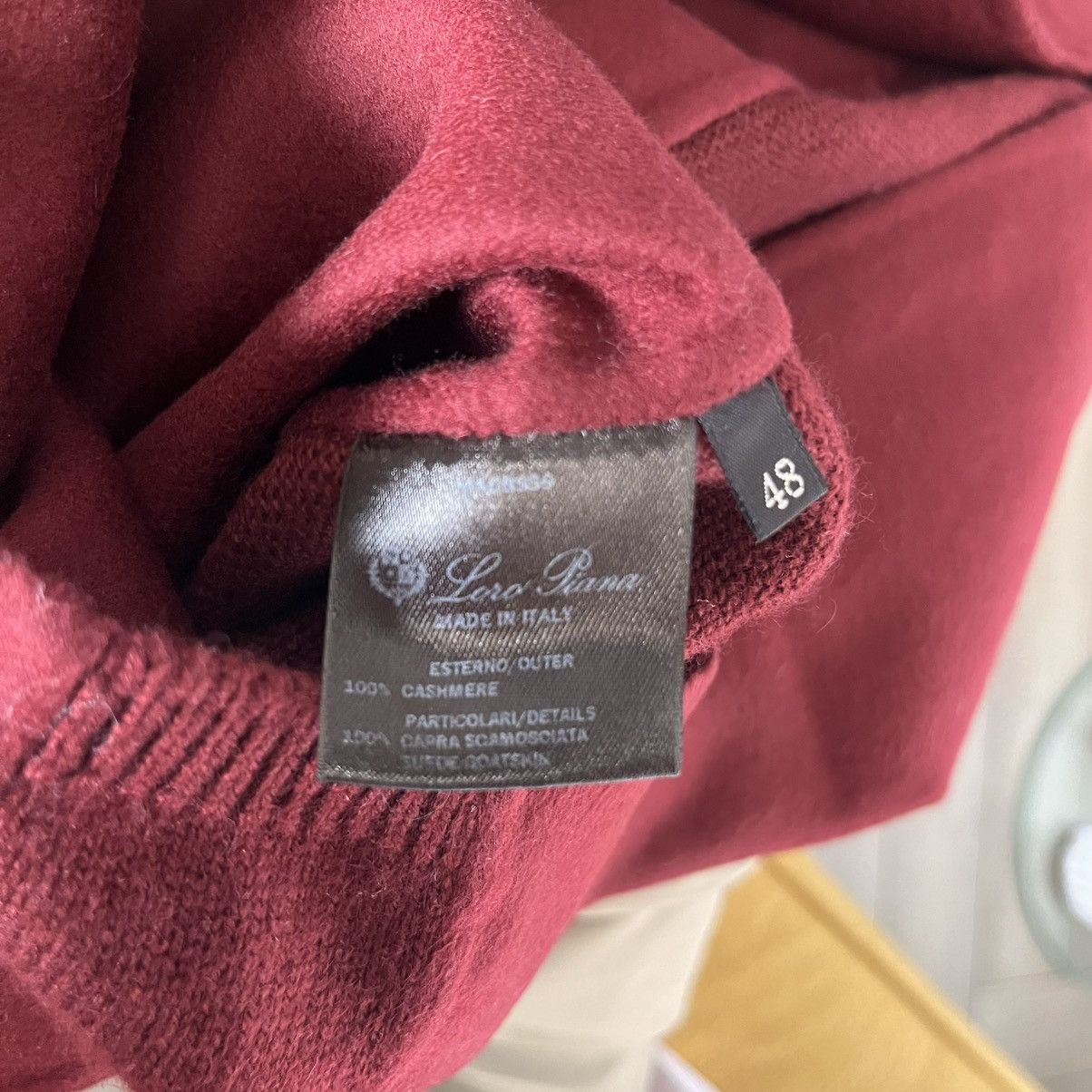 Loro Piana Loro Piana Baby Cashmere & Goat Suede Burgundy Dress Size XL / US 12-14 / IT 48-50 - 4 Thumbnail