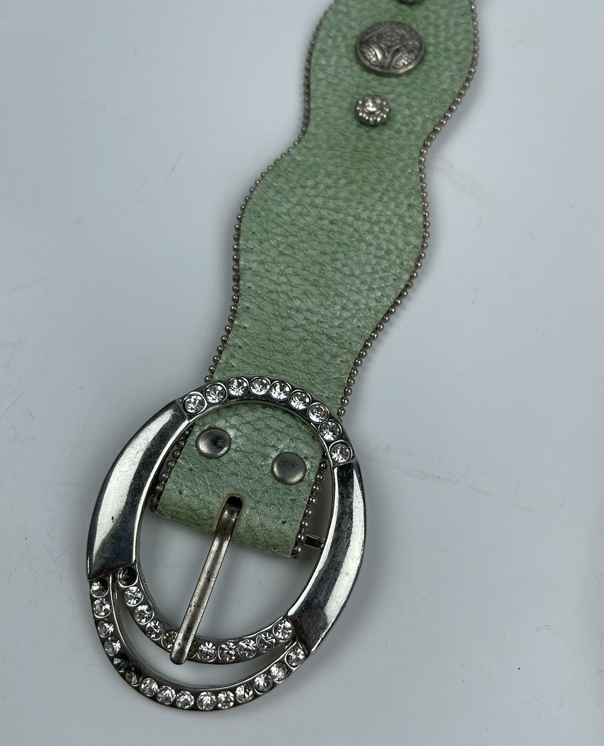 Japanese Brand studded belt with beads tc22 Size 34 - 3 Thumbnail