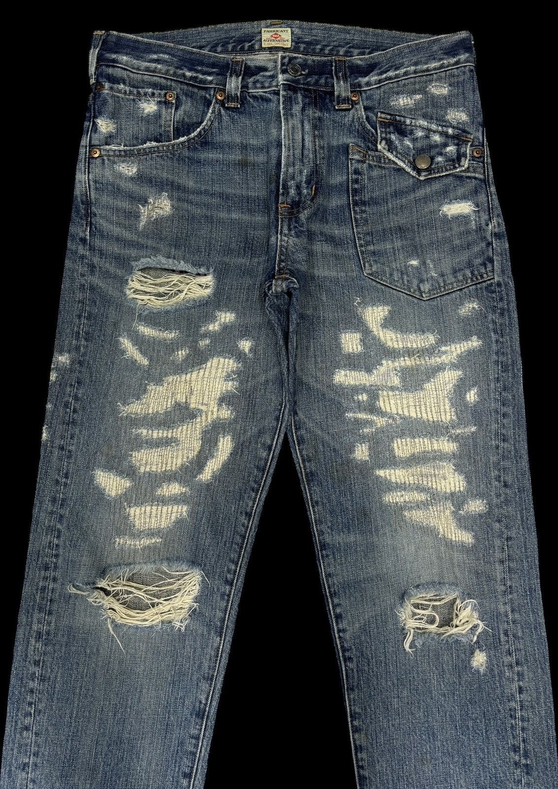 Hysteric Glamour × Undercover 🔥RNA SLANG THRASHED DISTRESSED DENIM JEANS Size US 32 / EU 48 - 7 Thumbnail