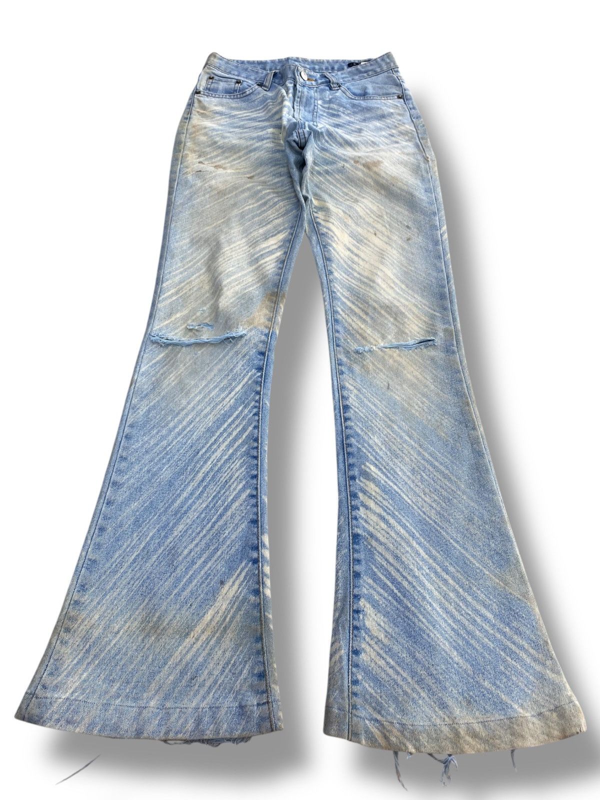 Other Egoist Brand Unique Faded Wash Flare Jeans Size US 26 / EU 42 - 1 Thumbnail