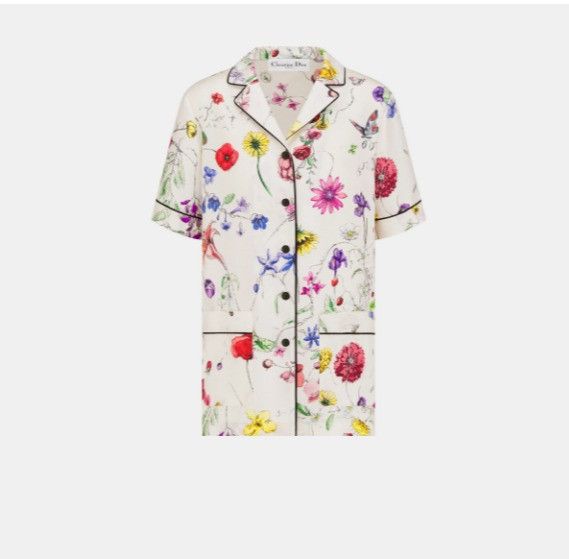 Dior o1w1db11124 Short-Sleeved Shirt in Multicolor Size M / US 6-8 / IT 42-44 - 1 Thumbnail