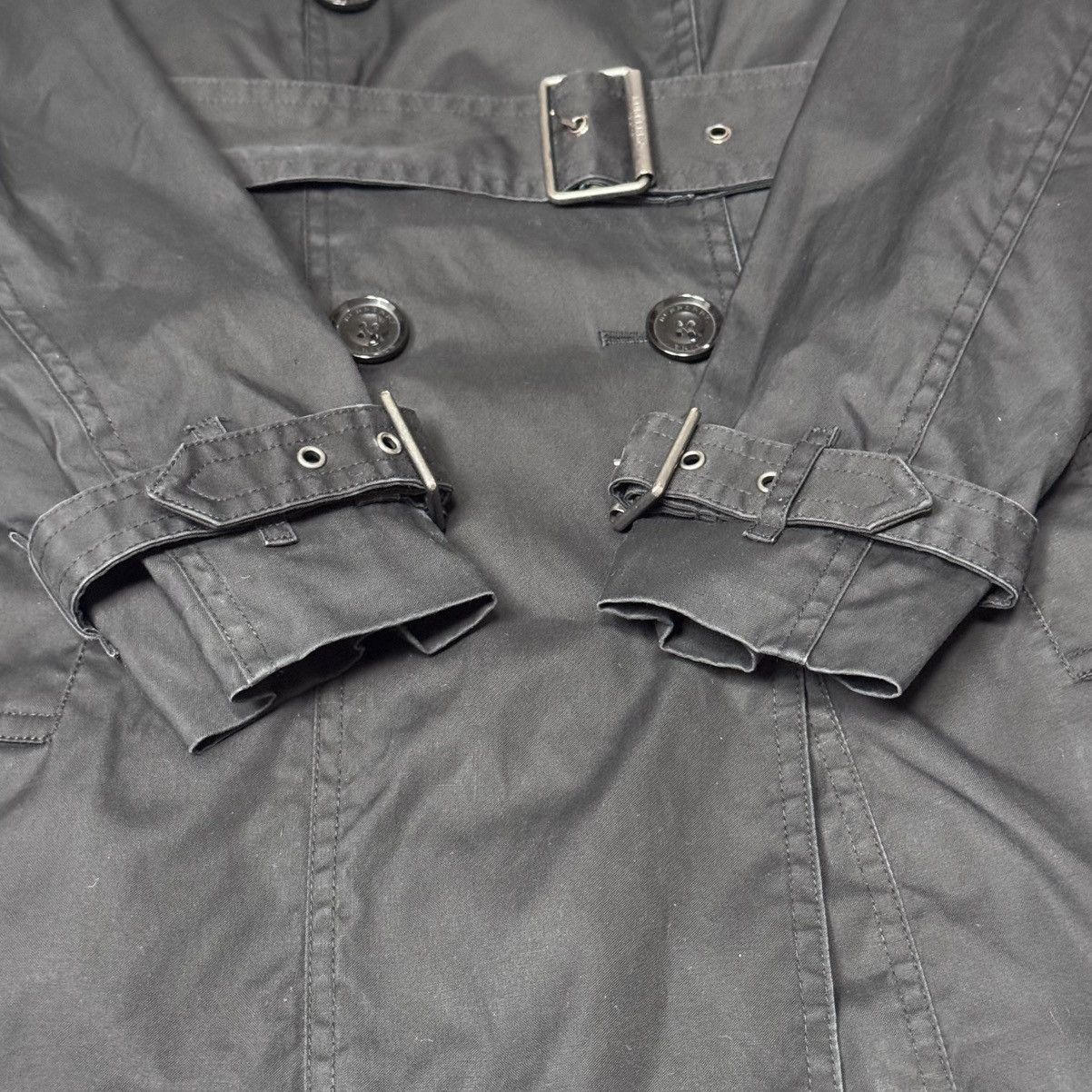 Burberry Burberry Brit Women’s Black Cotton Trench Coat Size:ITA-42 Size M / US 6-8 / IT 42-44 - 5 Thumbnail