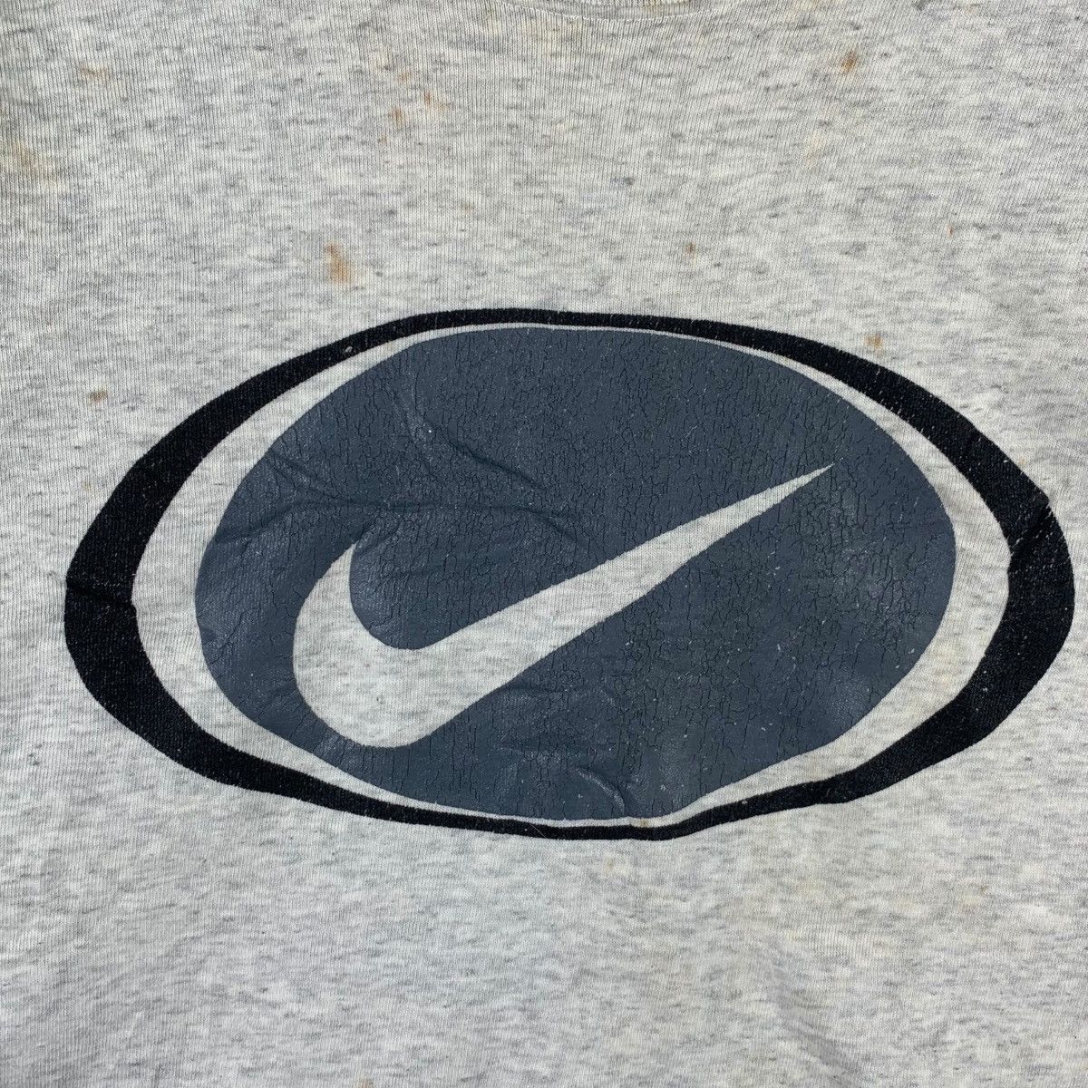 Nike Vintage 90’ NIKE SWOOSH Oval Football Logo Made In Usa Size US L / EU 52-54 / 3 - 3 Thumbnail