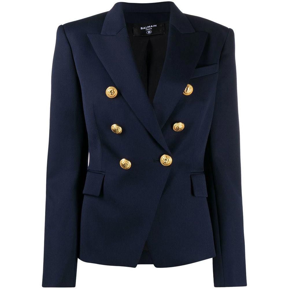 BALMAIN LOGO BLUE JACKET SIZE 42