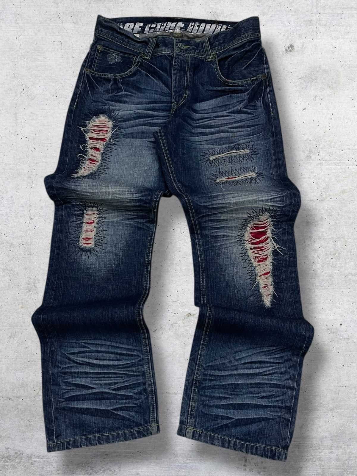 Hysteric Glamour VINTAGE MORE CORE DIVISION RIPPED JAPAN PUNK SUPERSTAR DENIM Size US 32 / EU 48 - 1 Thumbnail