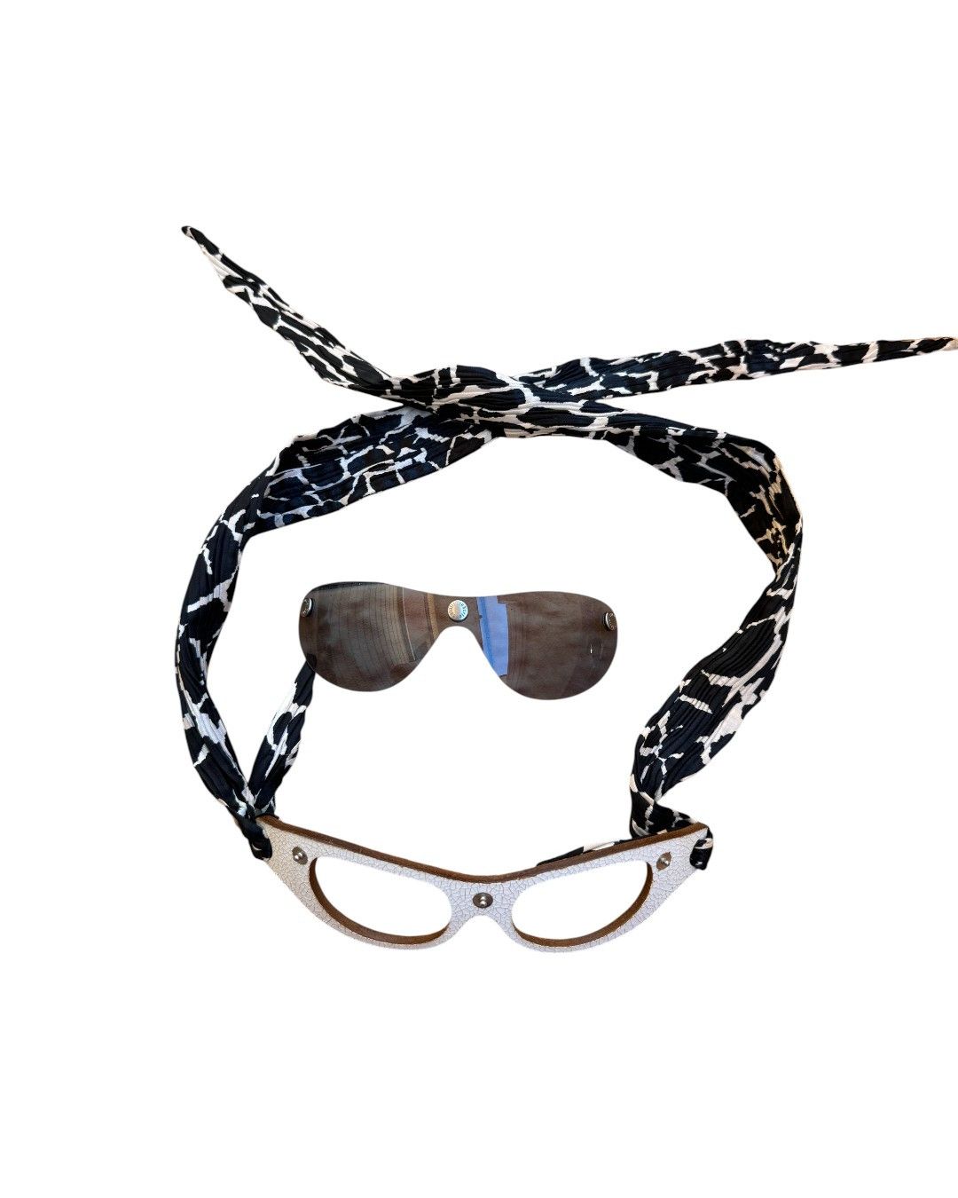 Roberto Cavalli RARE S/S 2001 DETACHABLE LENSES SUNGLASSES Size ONE SIZE - 1 Thumbnail