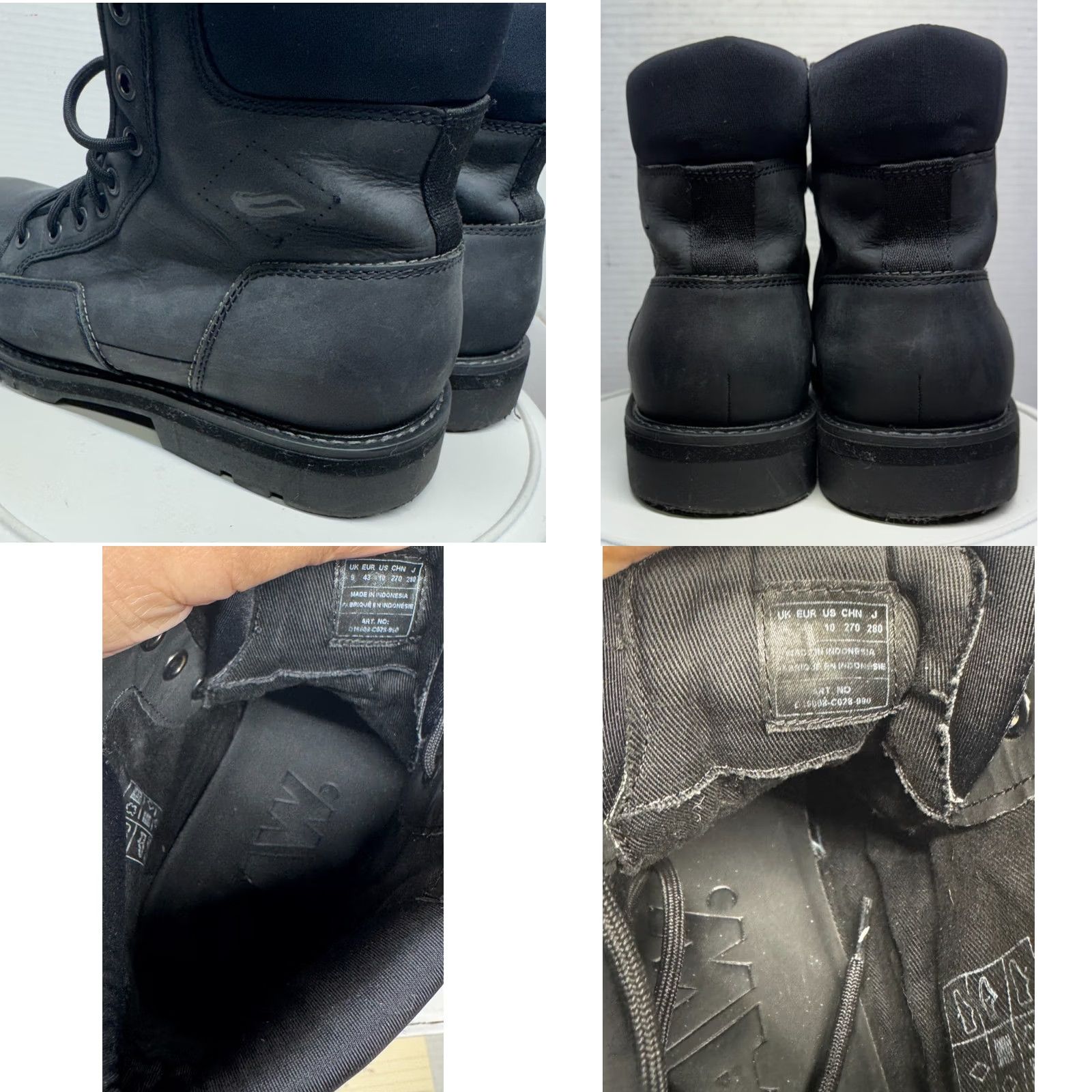Vintage G-Star Raw Premium Powell Combat Boots Black Lace Up 10 43 Originals Men's Goth Size US 10 / EU 43 - 8 Thumbnail