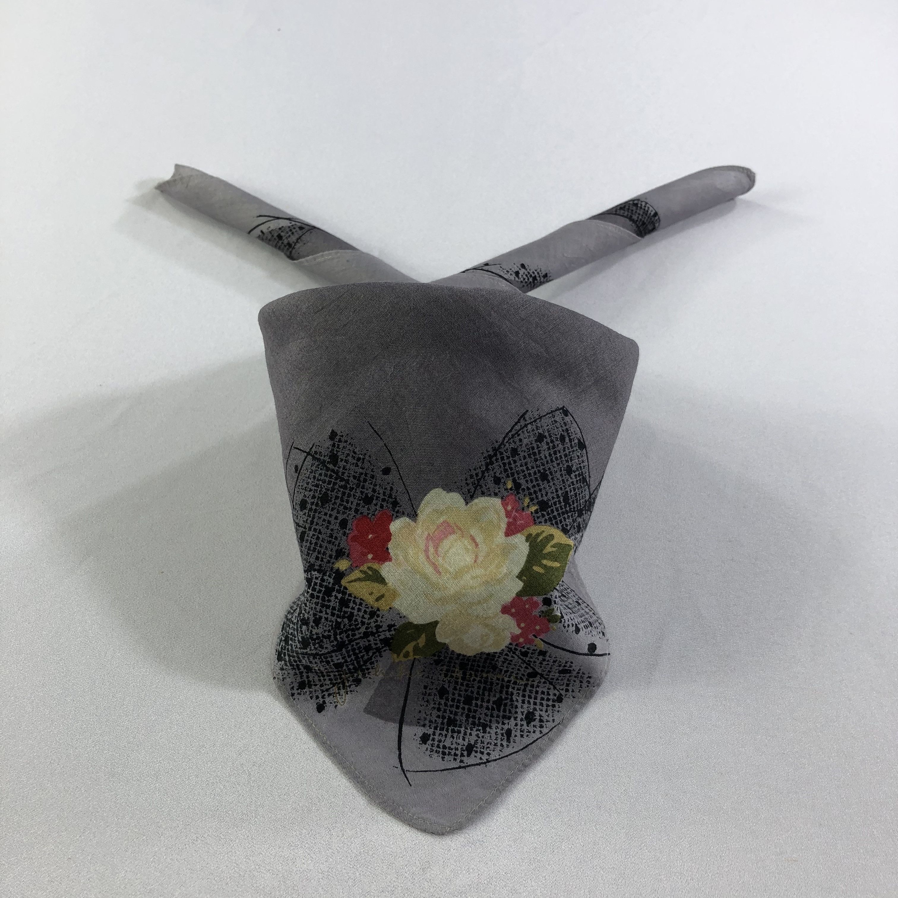 image of Vintage Yukiko Hanai Handkerchief Neckerchief Bandana H2097, Men's