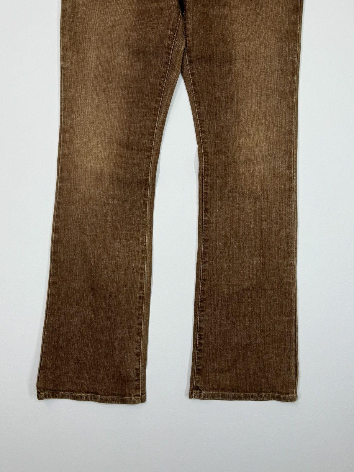 Japanese Brand Flare Vintage Wrangler Brown Wide Leg Denim Size US 28 / EU 44 - 6 Thumbnail