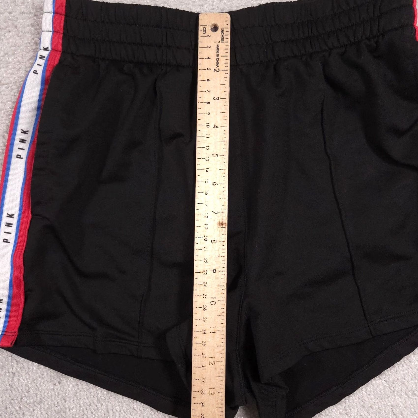 Pinko PINK Victoria's Secret Shorts Womens M Black Logo Side Stripe Athletic Gym Size 32" / US 10 / IT 46 - 7 Thumbnail