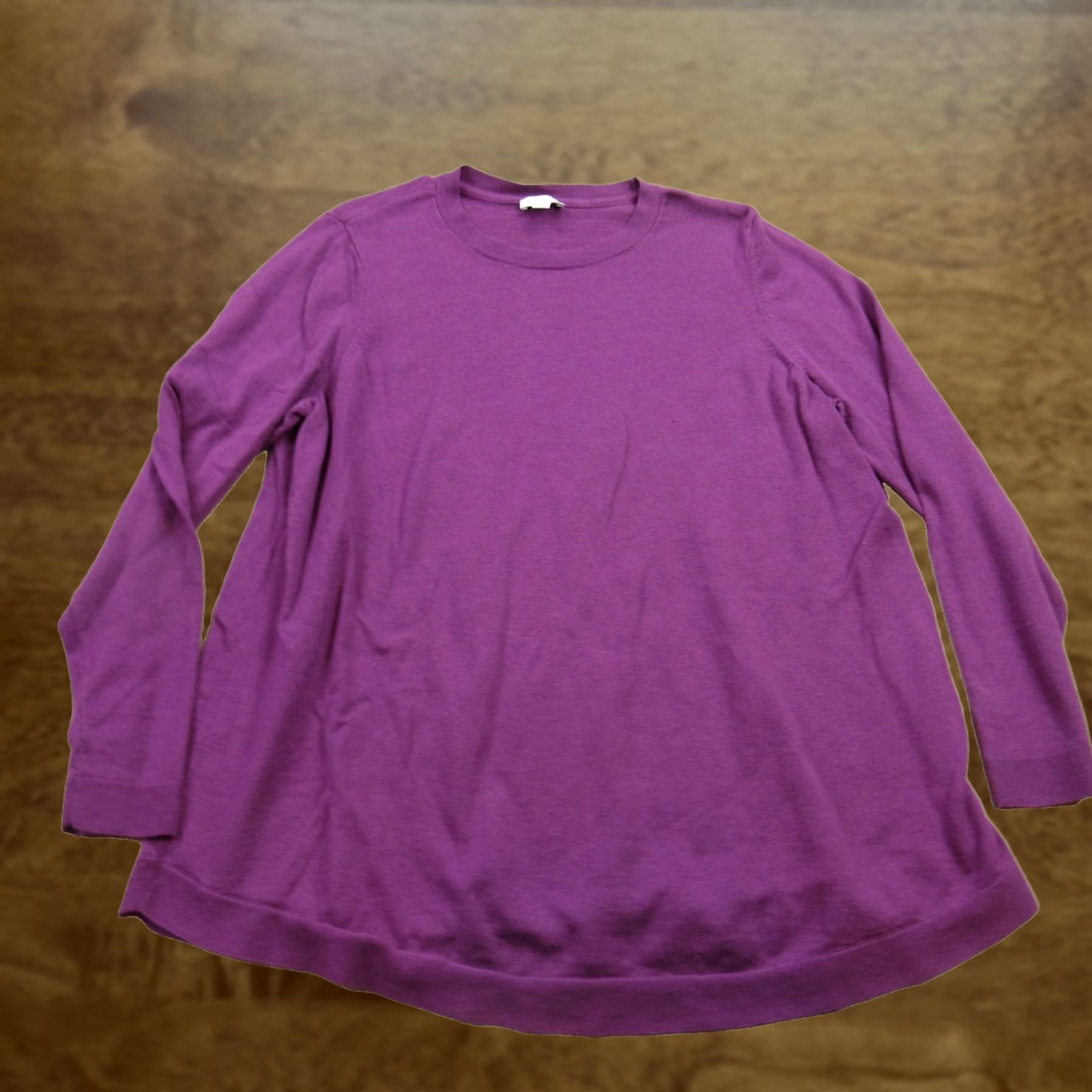 J. Jill J Jill Shirt Womens 1X Long Sleeve Crew Neck Lightweight Outdoors Purple Shirt Size XL / US 12-14 / IT 48-50 - 1 Thumbnail