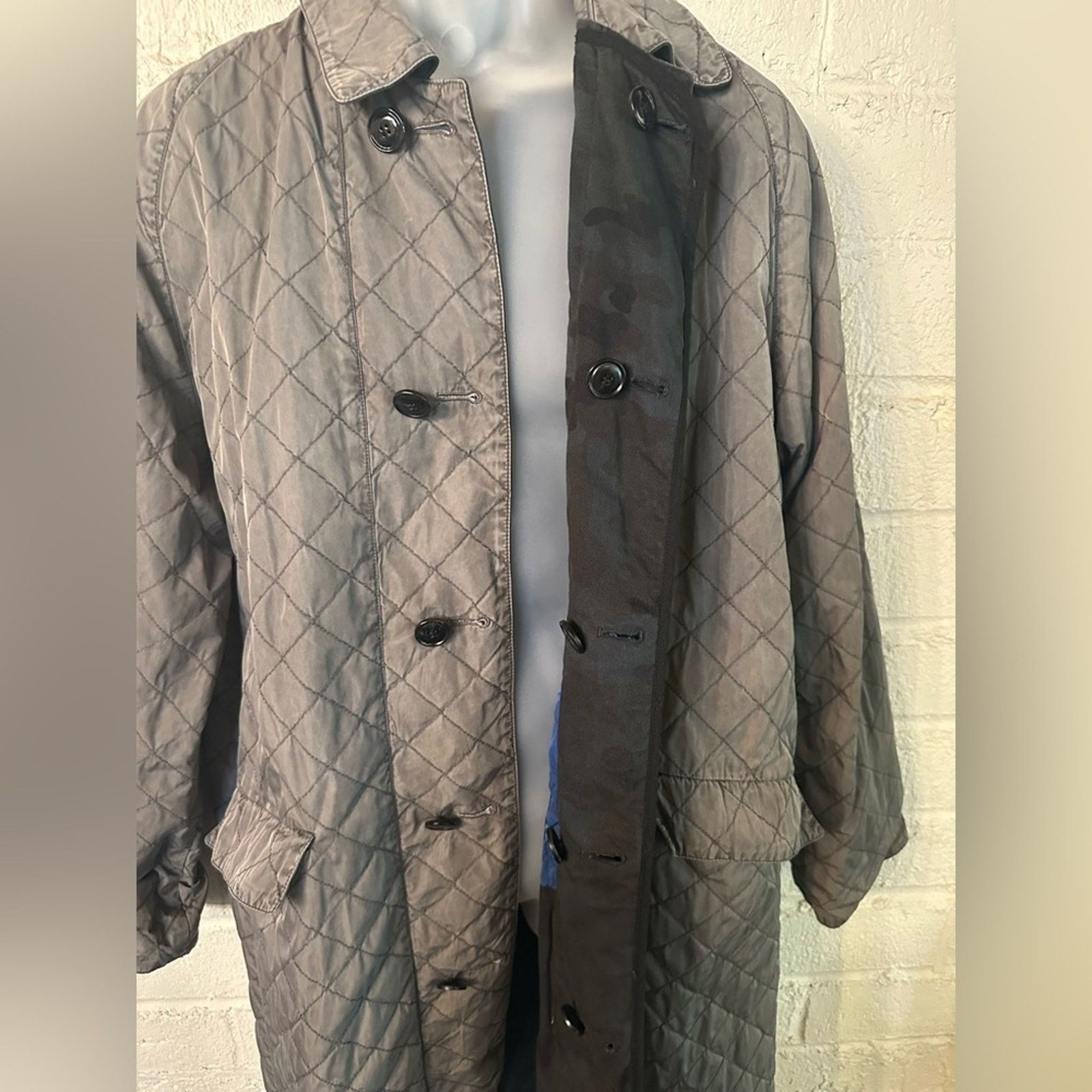 Dries Van Noten Vintage Grey Quilted Overcoat EU 50 Layered Winter Button Size US M / EU 48-50 / 2 - 3 Thumbnail